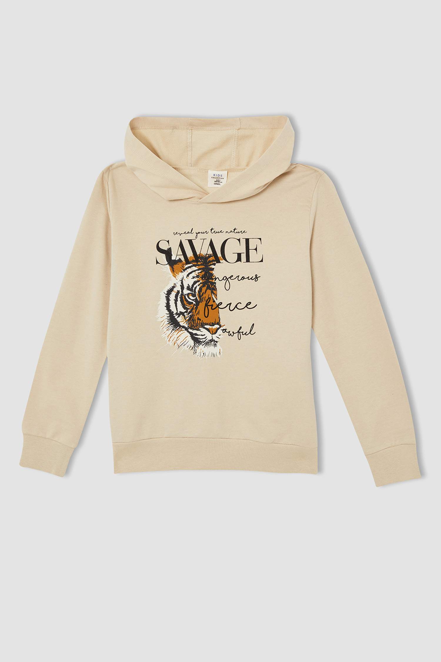 Erkek Çocuk Kaplan Baskılı Sweatshirt ve Jogger Eşofman Alt Takım