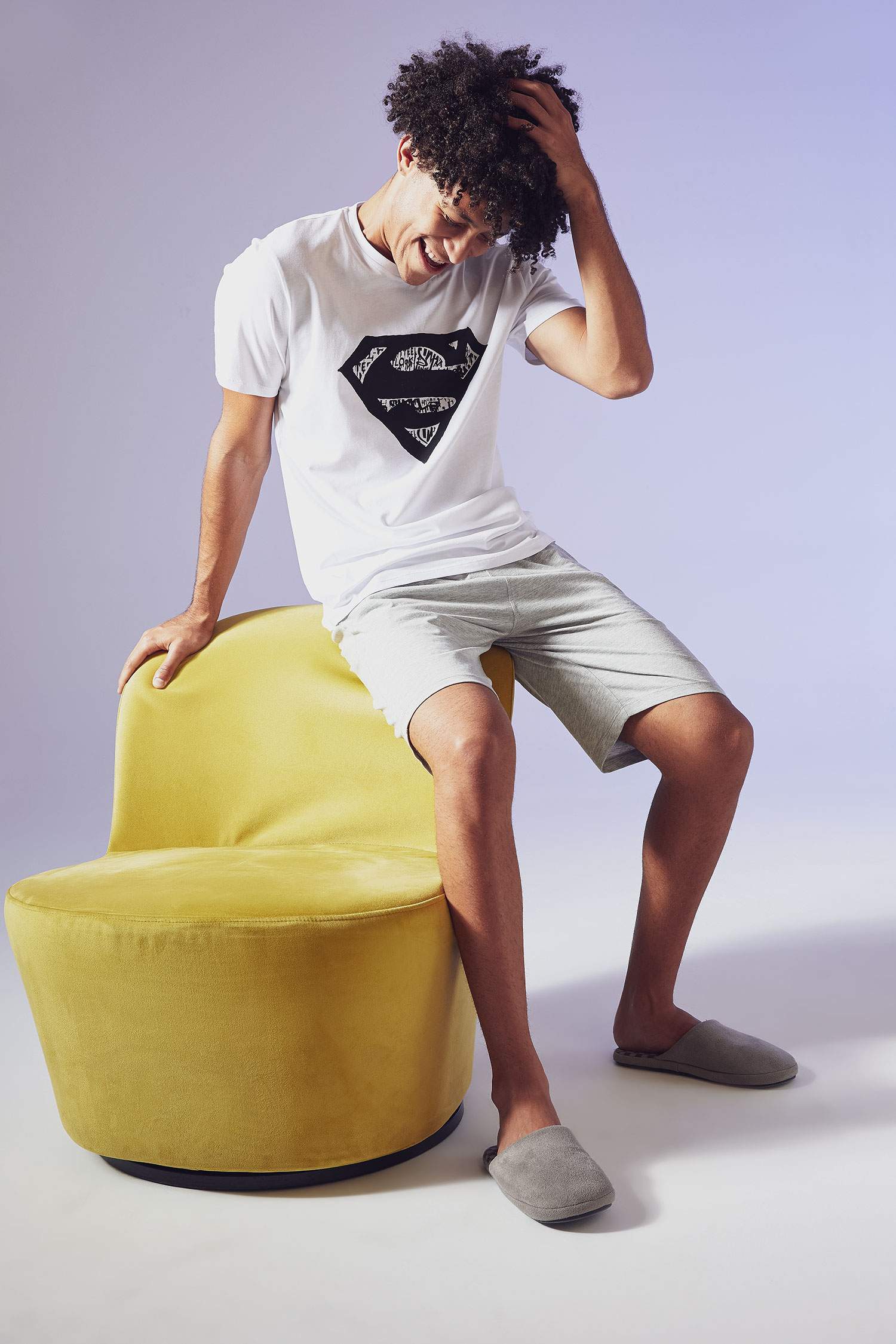Superman Lisanslı Baskılı Regular Fit Pijama Takımı