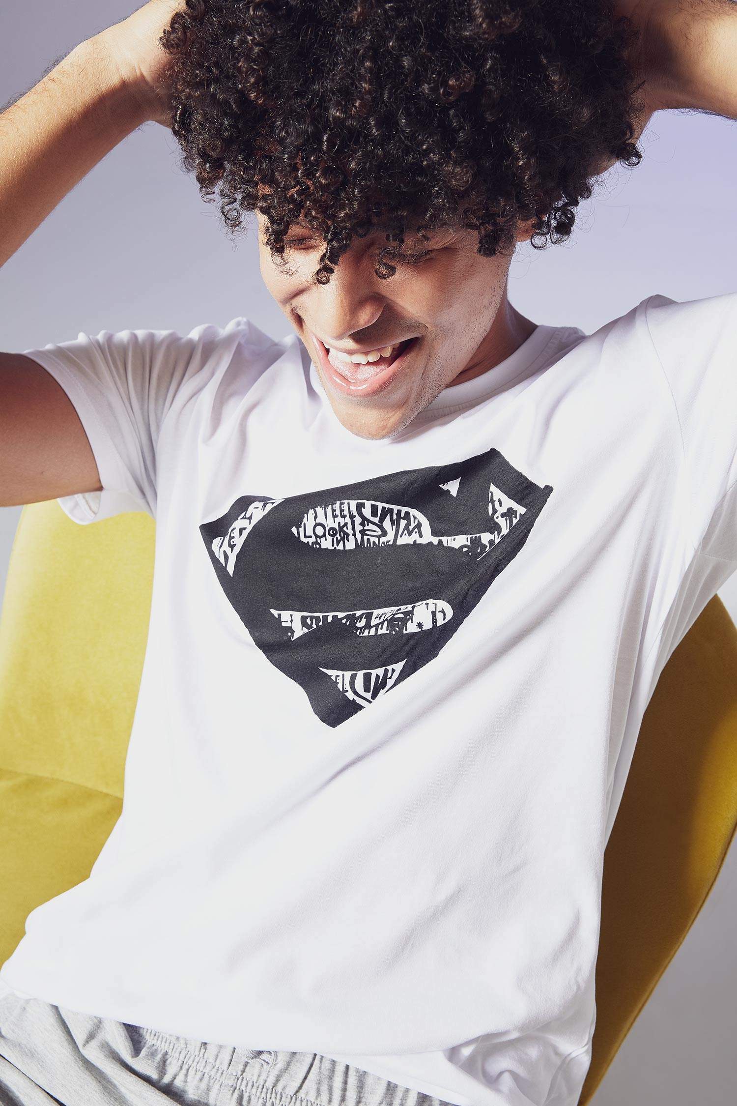 Superman Lisanslı Baskılı Regular Fit Pijama Takımı