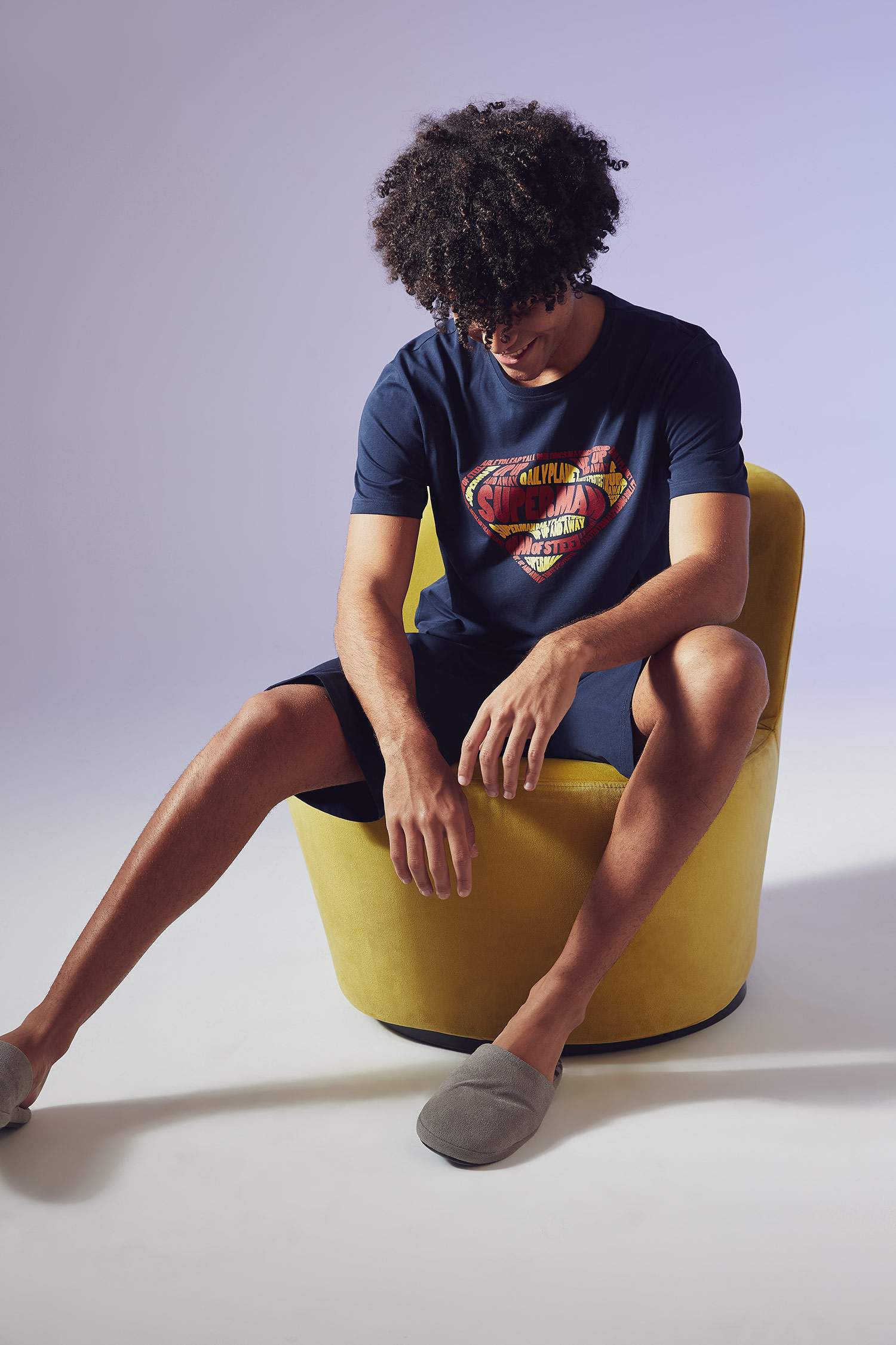 Superman Lisanslı Baskılı Regular Fit Pijama Takımı