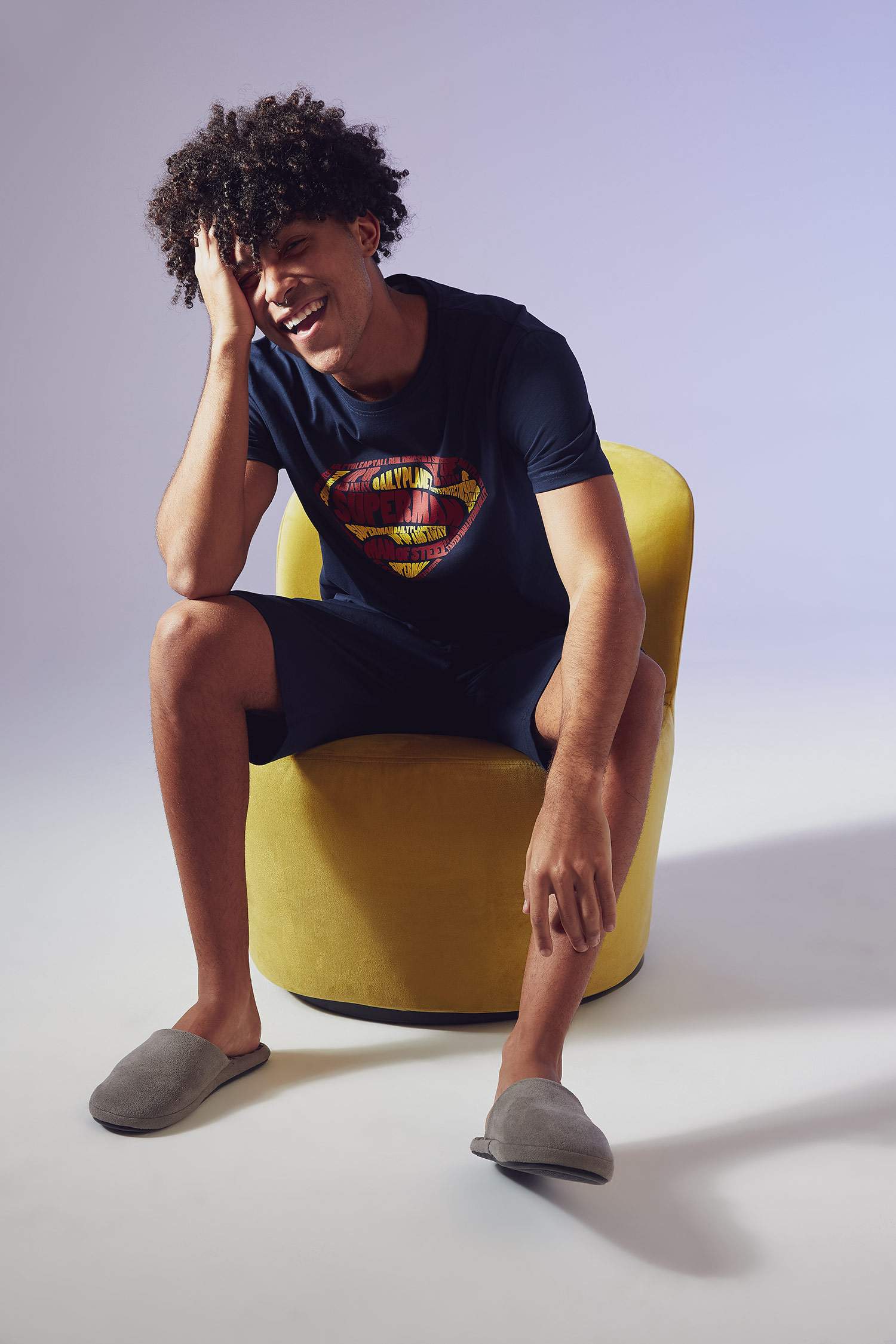 Superman Lisanslı Baskılı Regular Fit Pijama Takımı