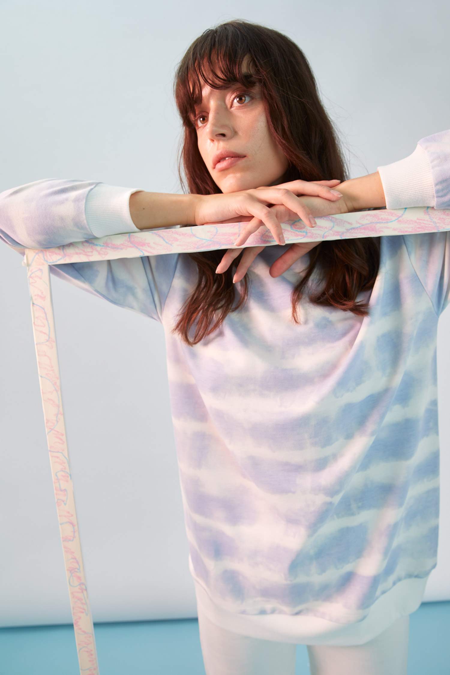 Batik Baskılı Relax Fit Sweat Tunik