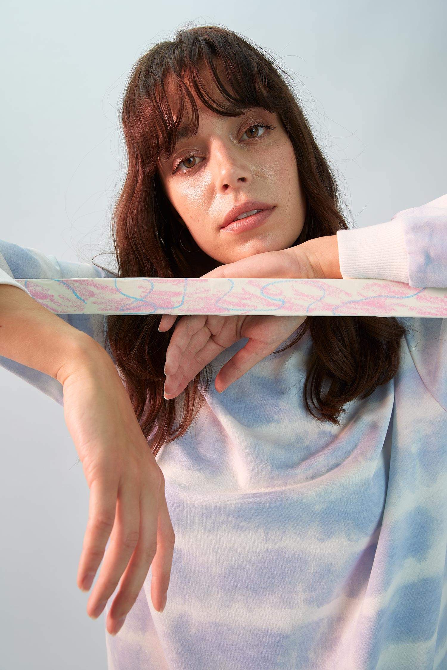 Batik Baskılı Relax Fit Sweat Tunik