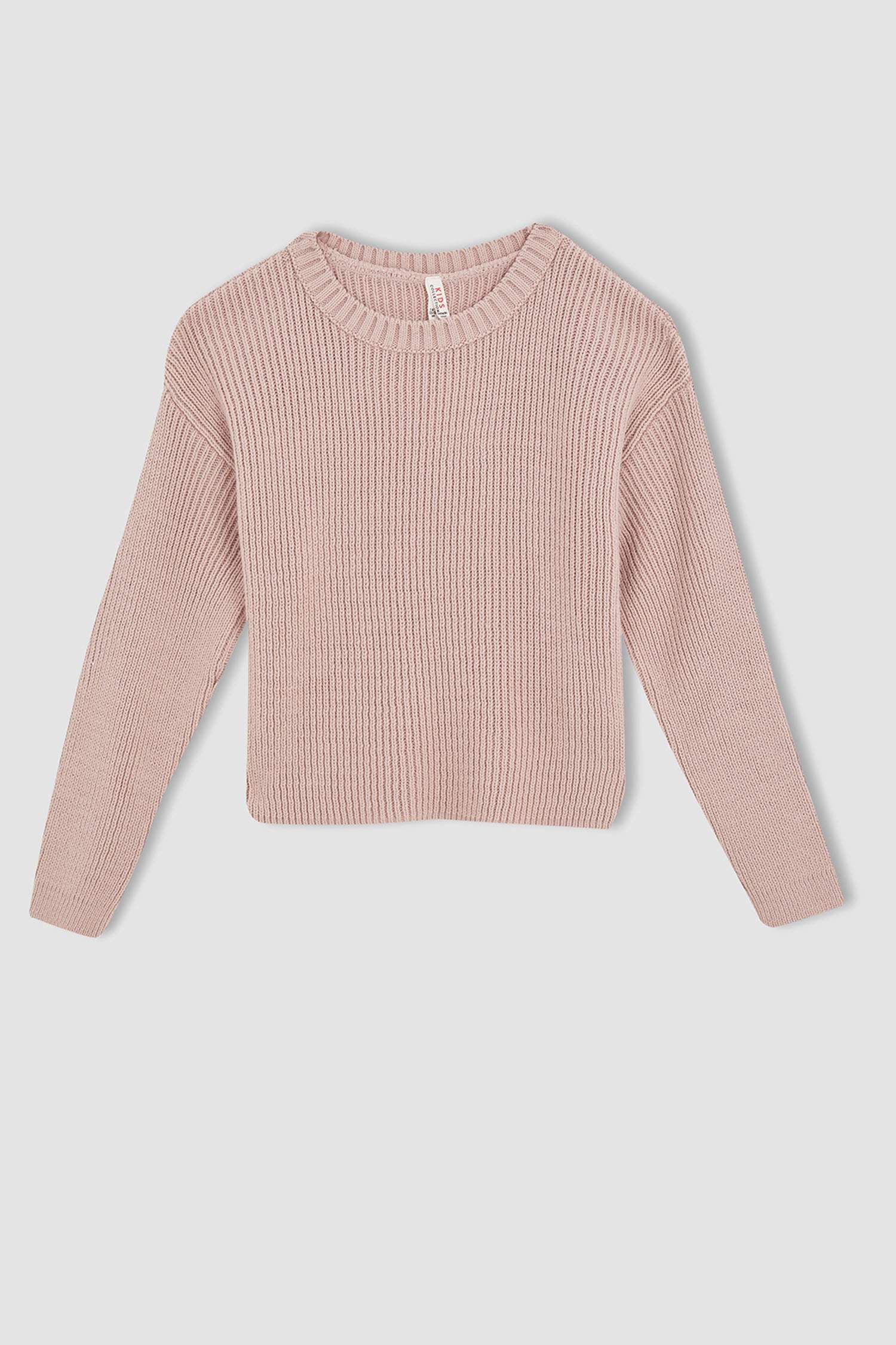 Kız Çocuk Regular Fit Bisiklet Yaka Kazak