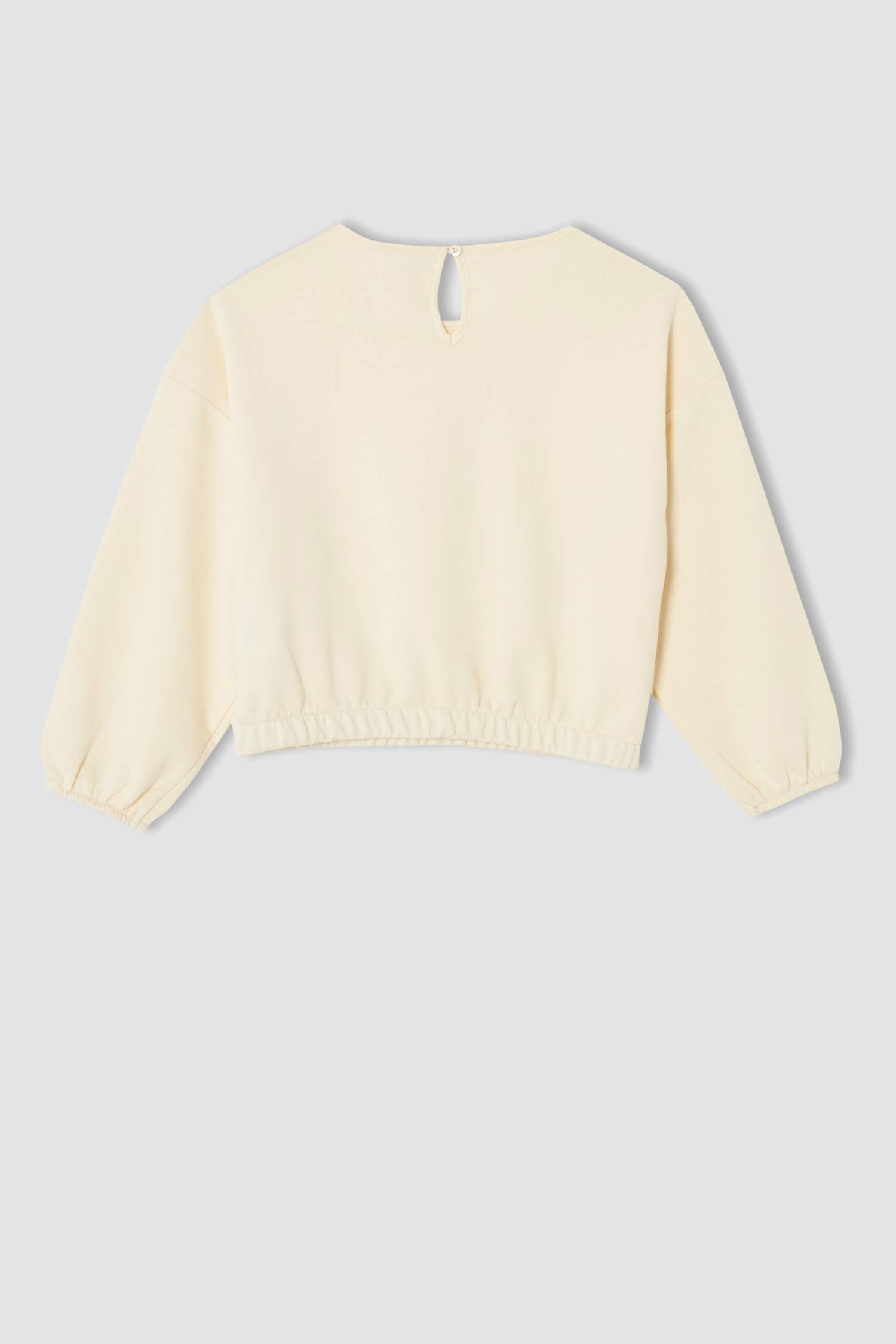 Kız Çocuk Yaka Dantel Detaylı Sweatshirt