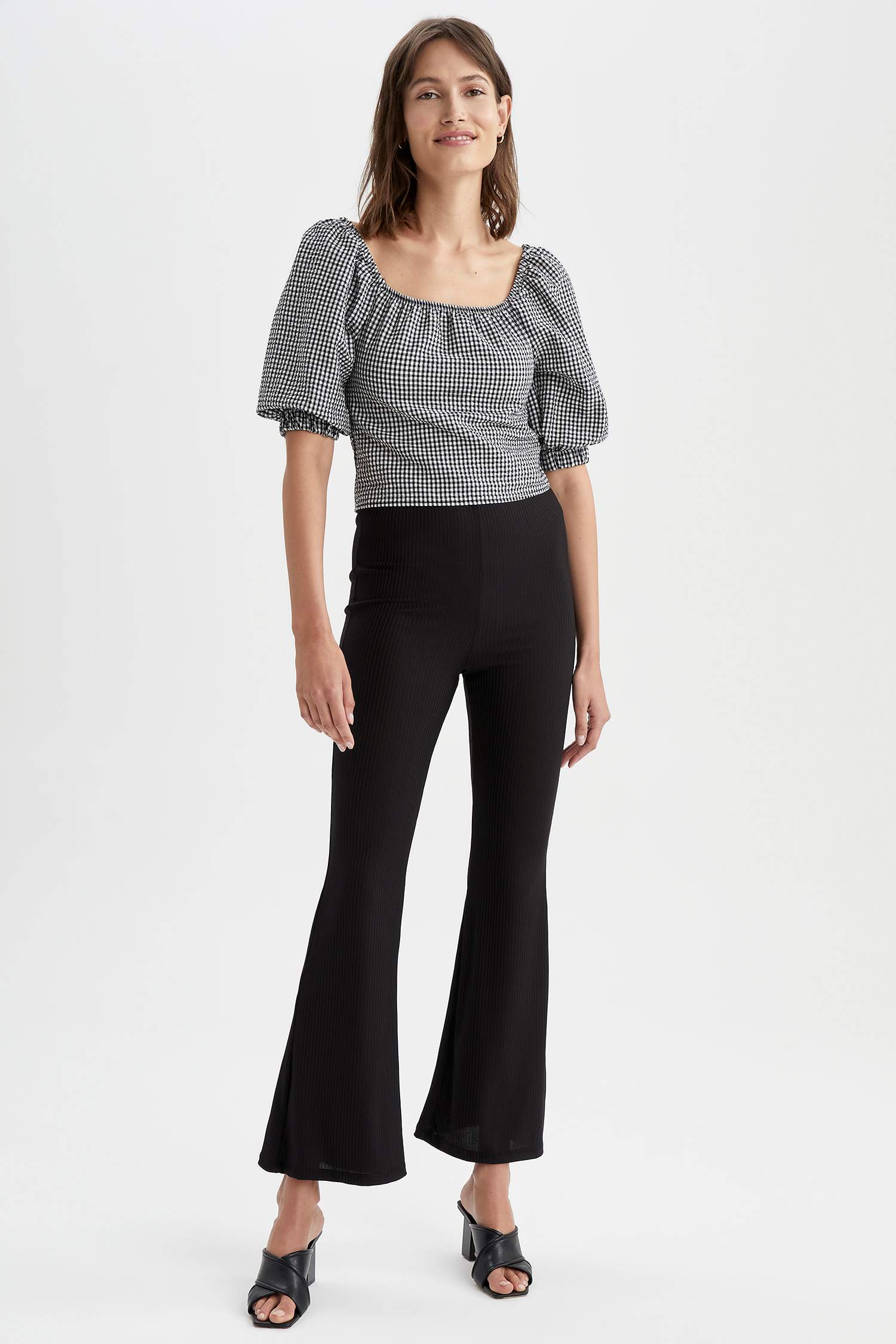 Geniş Paça Slim Fit Palazzo Eşofman Altı