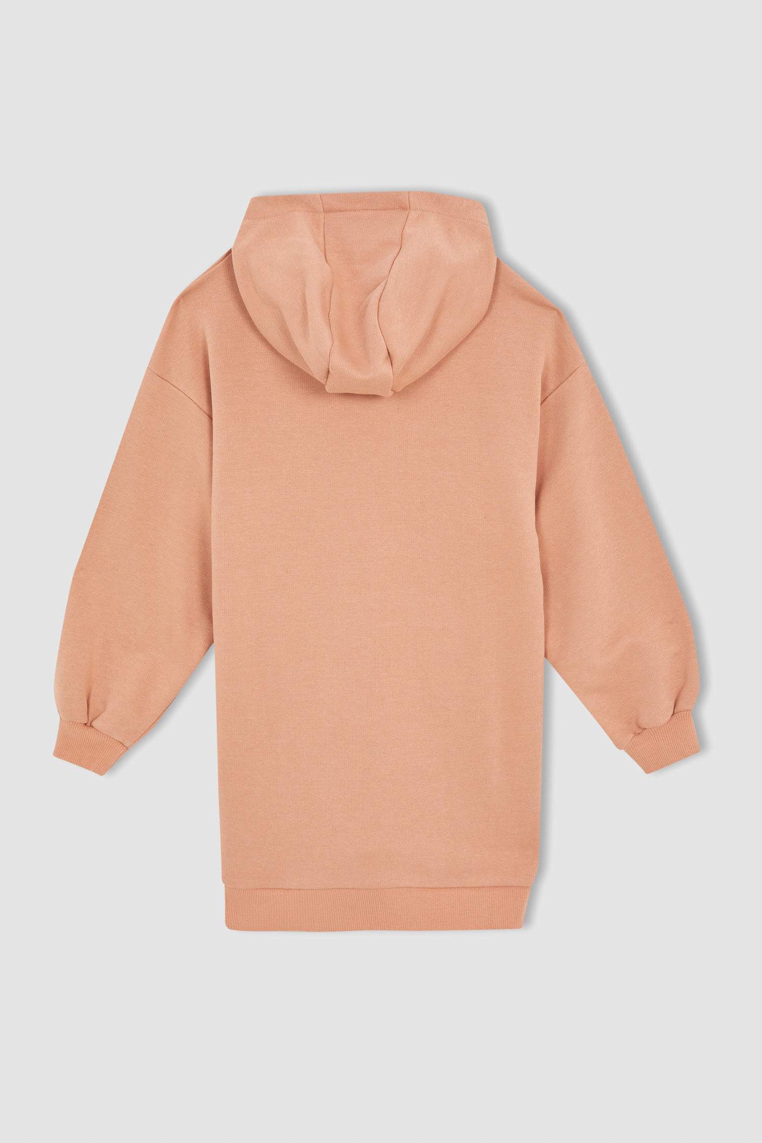 Kız Çocuk Kapüşonlu Basic Sweat Elbise