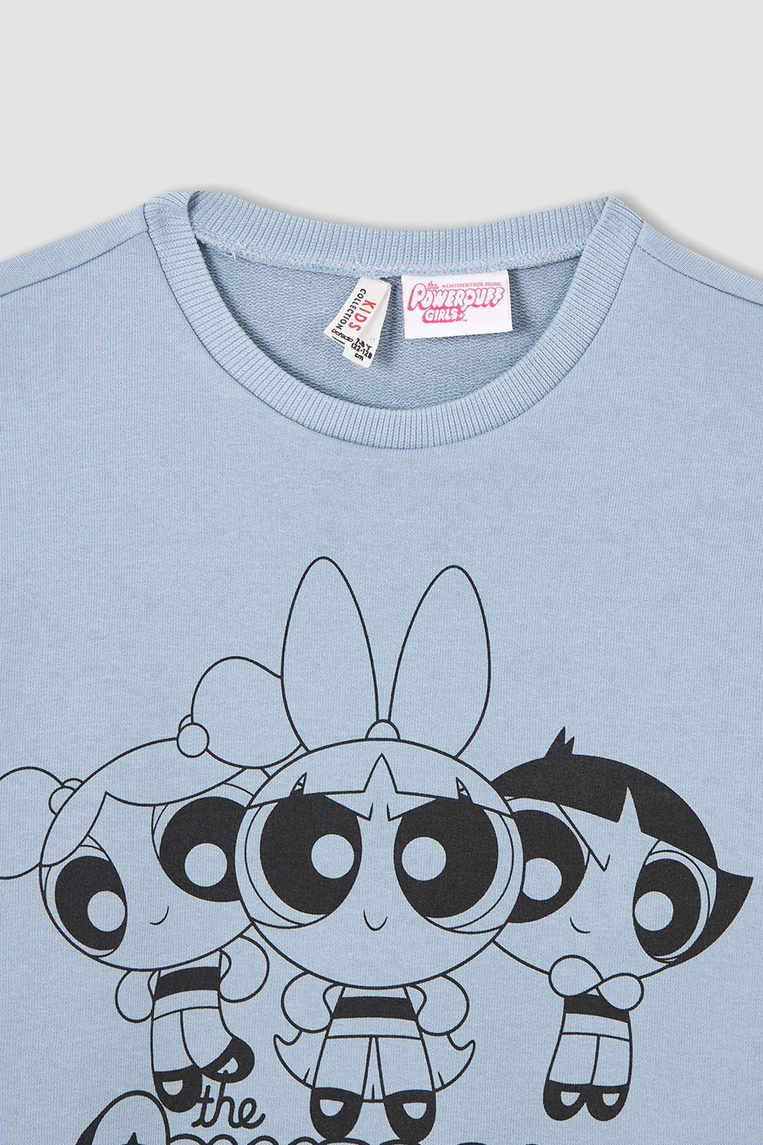 Kız Çocuk Powerpuff Lisanslı Sweat Elbise