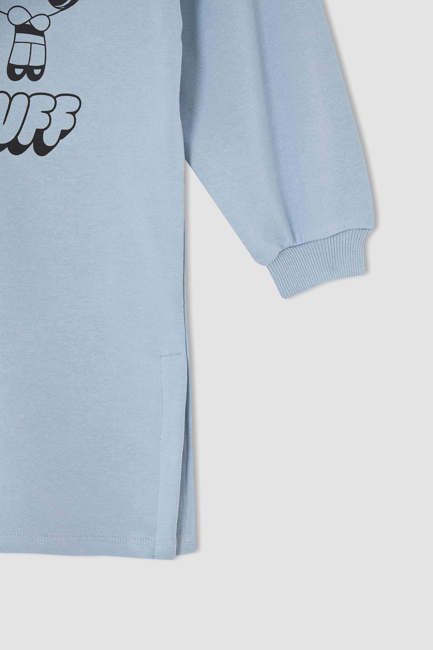 Kız Çocuk Powerpuff Lisanslı Sweat Elbise