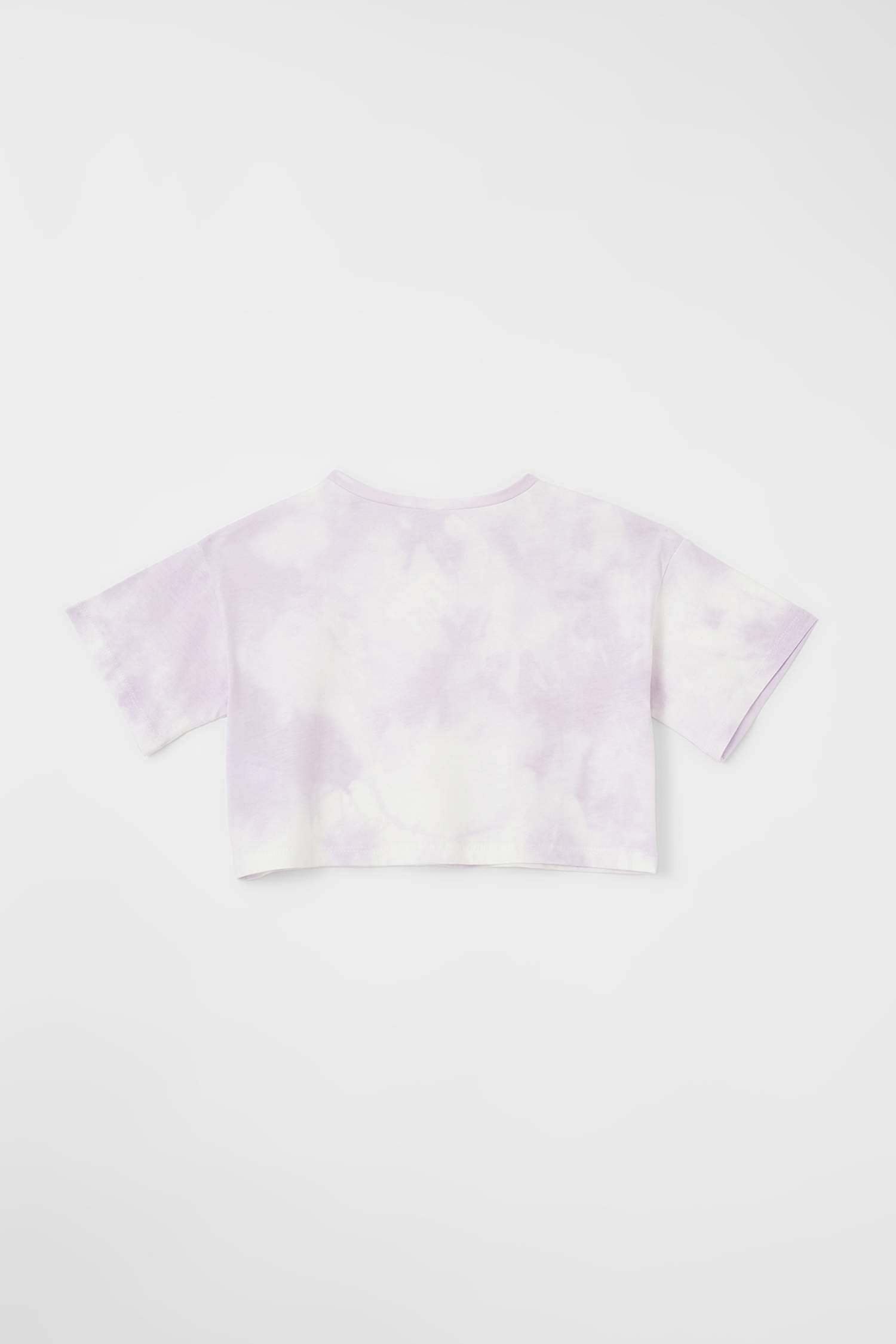 Kız Çocuk Batik Desenli Crop Kısa Kollu Tişört