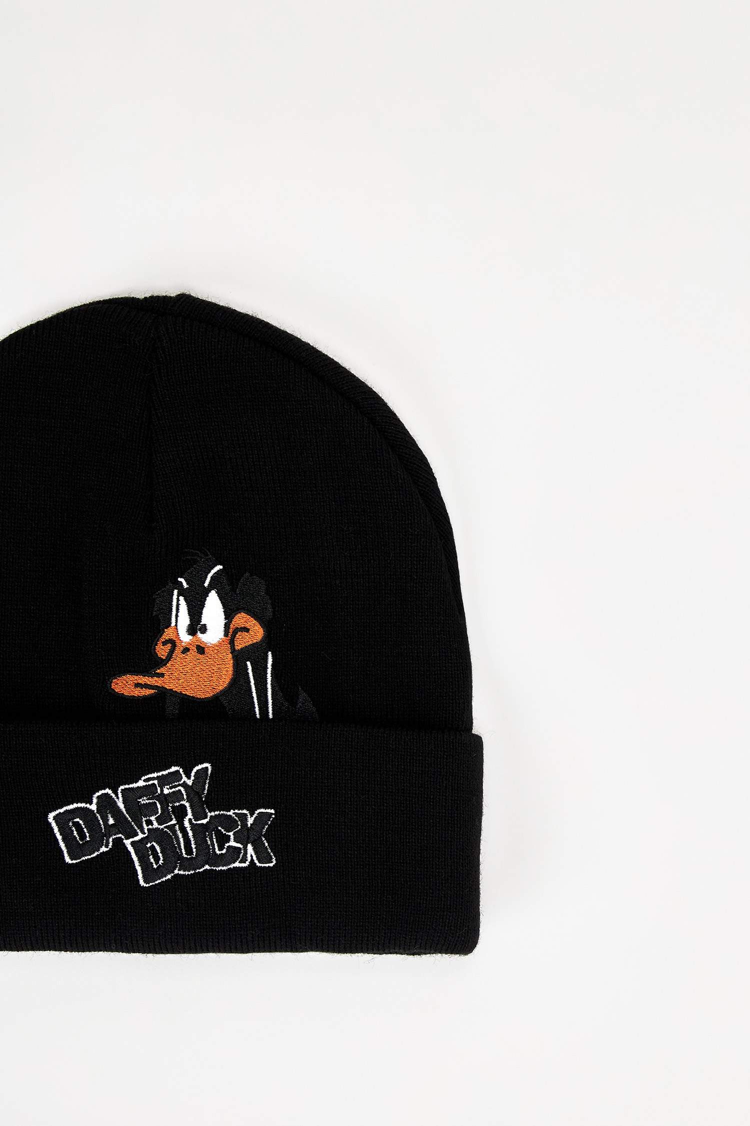 Erkek Looney Tunes Lisanslı Daffy Duck İşlemeli Bere