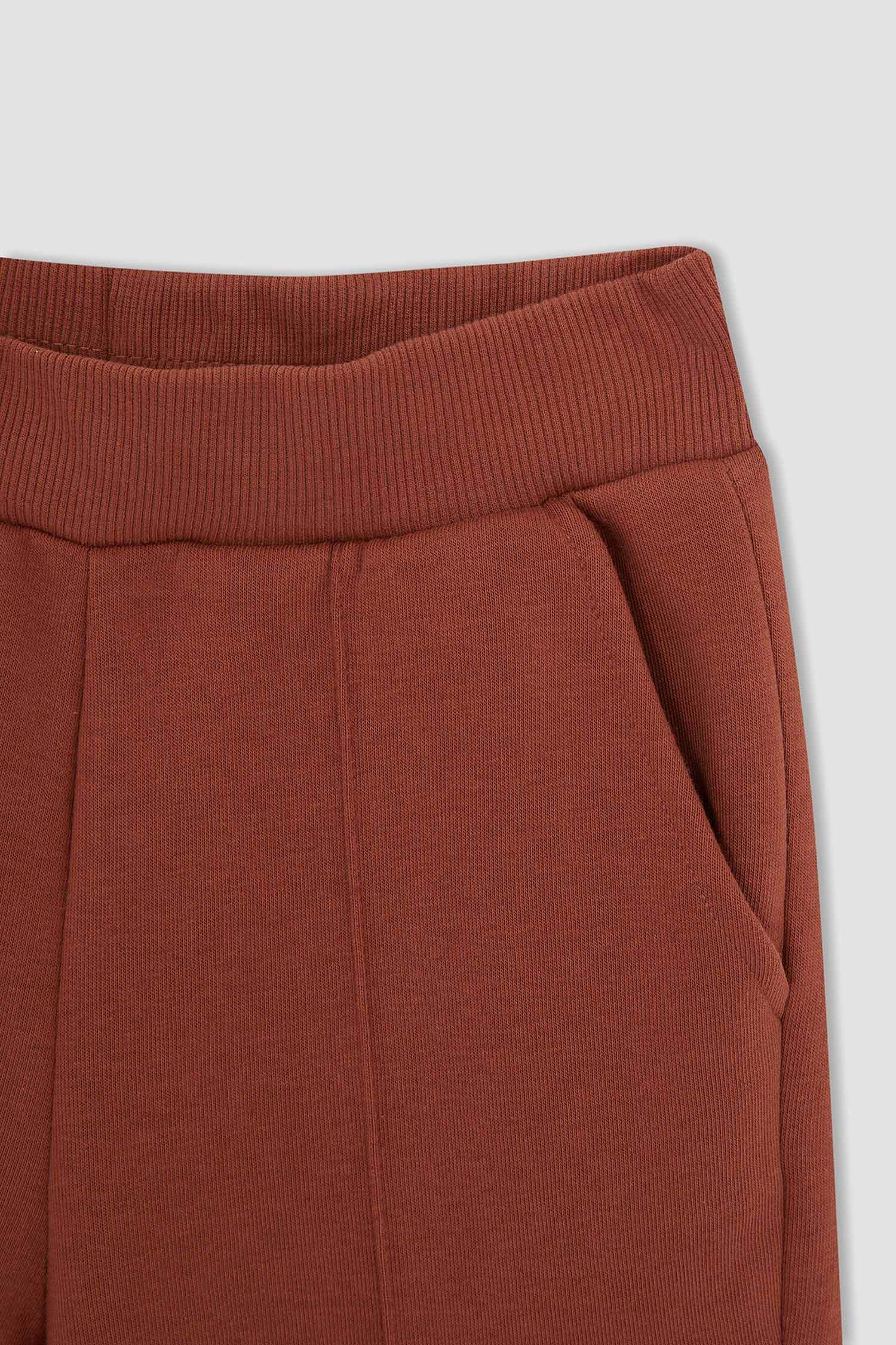 Kız Çocuk Relax Fit Kargo Cepli İçi Yumuşak Tüylü Isı Yalıtımlı Warmtech Jogger Eşofman Alt