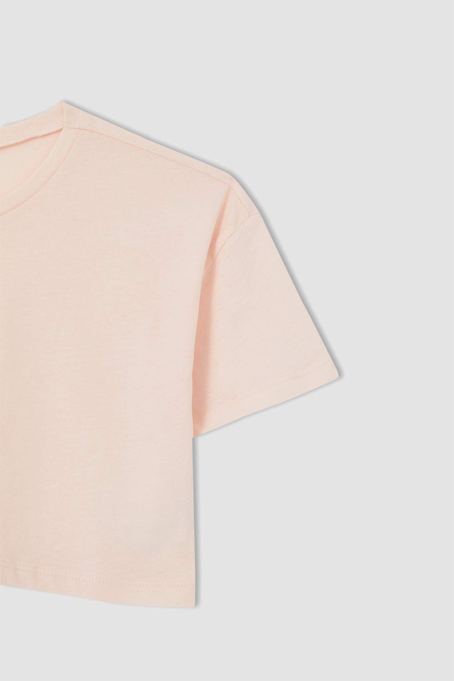 ız Çocuk Kız Çocuk PowerPuff Lisanslı Kısa Kollu Crop Tişört Ve Şort Takımı
