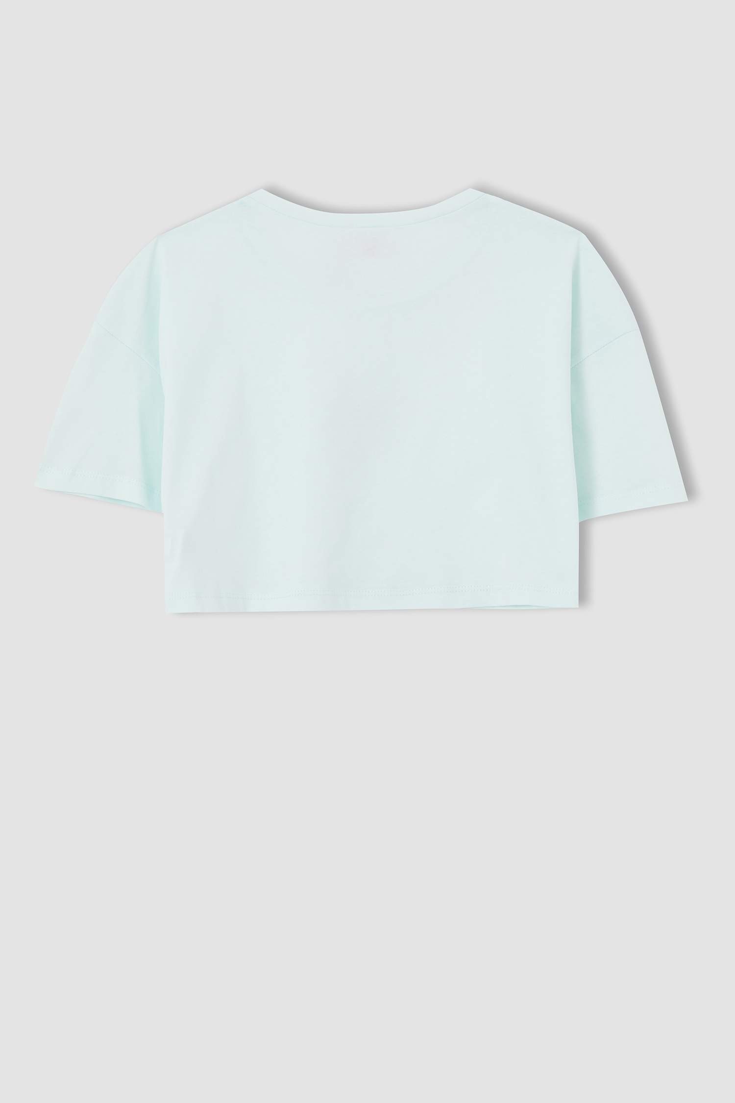 Kız Çocuk PowerPuff Lisanslı Kısa Kollu Crop Tişört Ve Şort Takımı