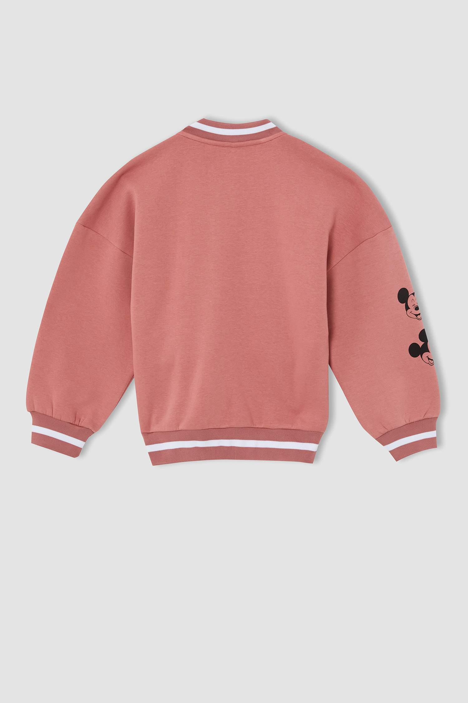 Kız Çocuk Bomber Yaka Disney Mickey & Minnie Lisanslı İçi Yumuşak Tüylü Sweat Hırka