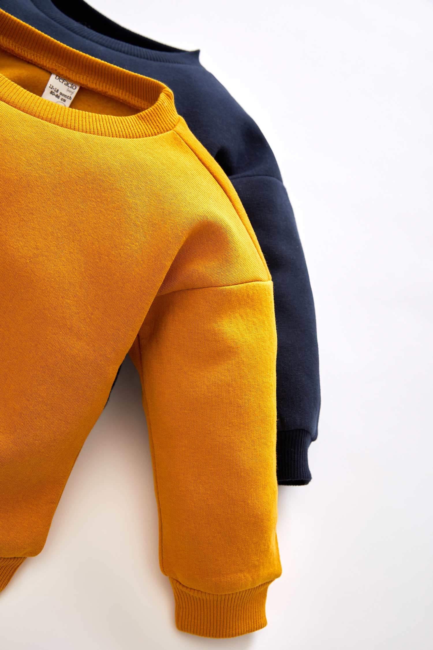 Erkek Bebek Basic İçi Yumuşak Dokulu 2'li Sweatshirt