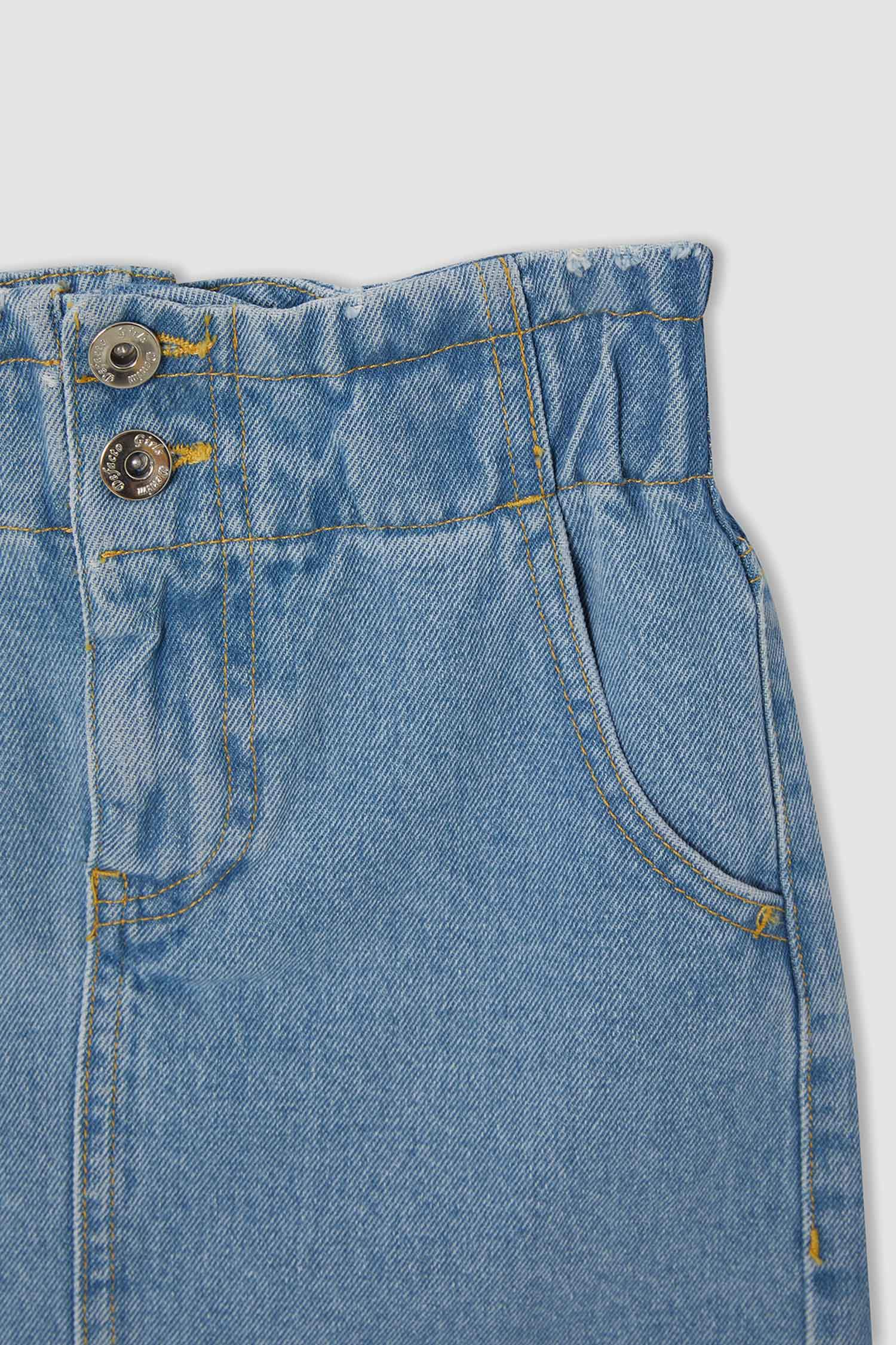 Kız Çocuk Regular Fit Esnek Belli Jean Etek