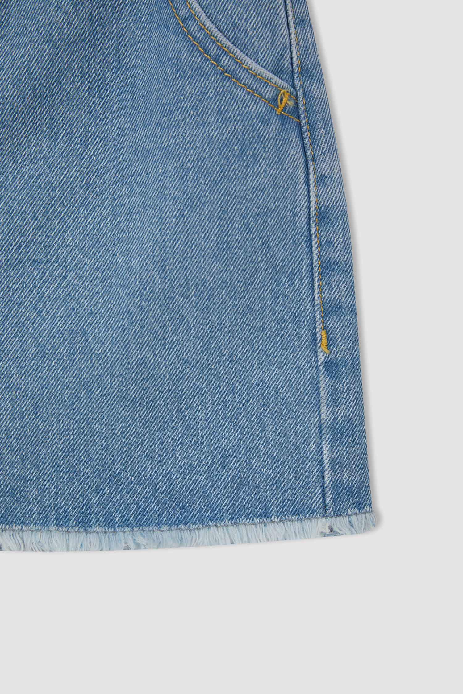 Kız Çocuk Regular Fit Esnek Belli Jean Etek