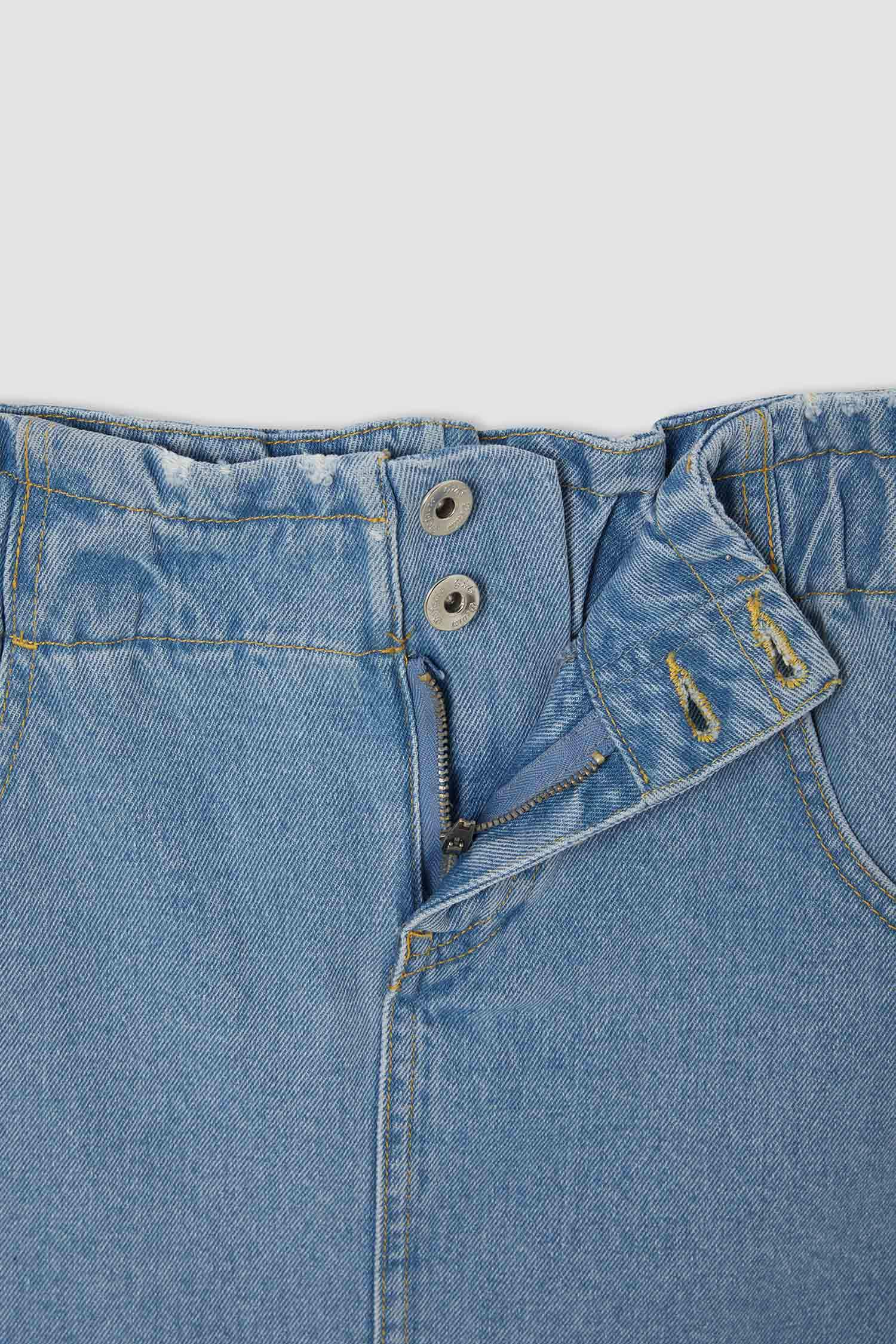 Kız Çocuk Regular Fit Esnek Belli Jean Etek