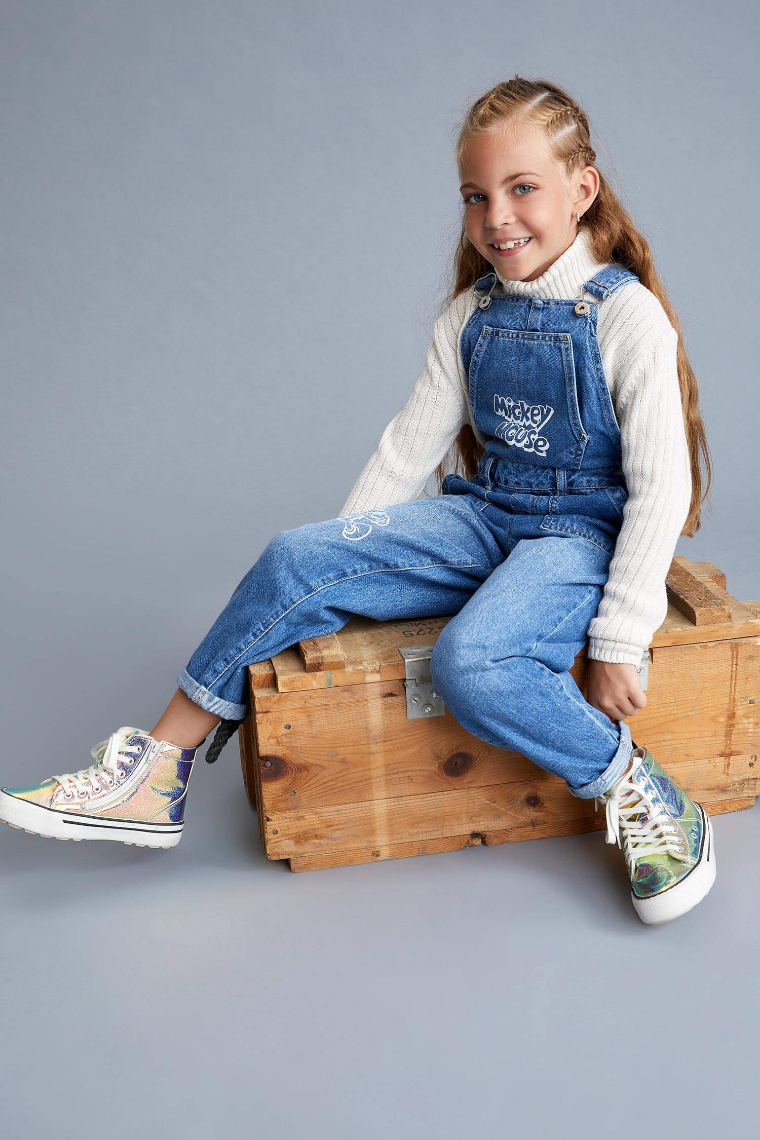 Kız Çocuk Minnie Mouse Lisanslı Jean Salopet