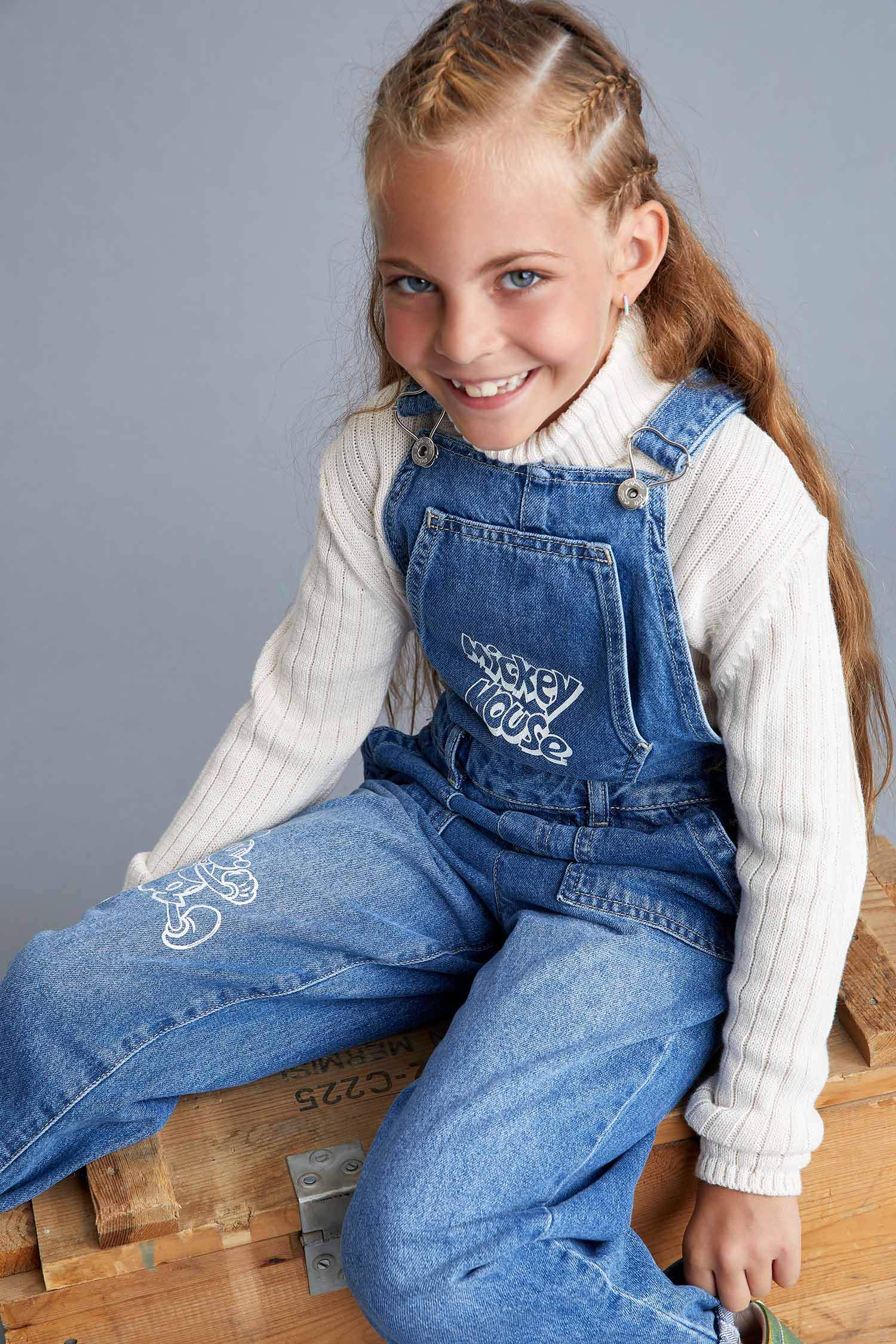 Kız Çocuk Minnie Mouse Lisanslı Jean Salopet