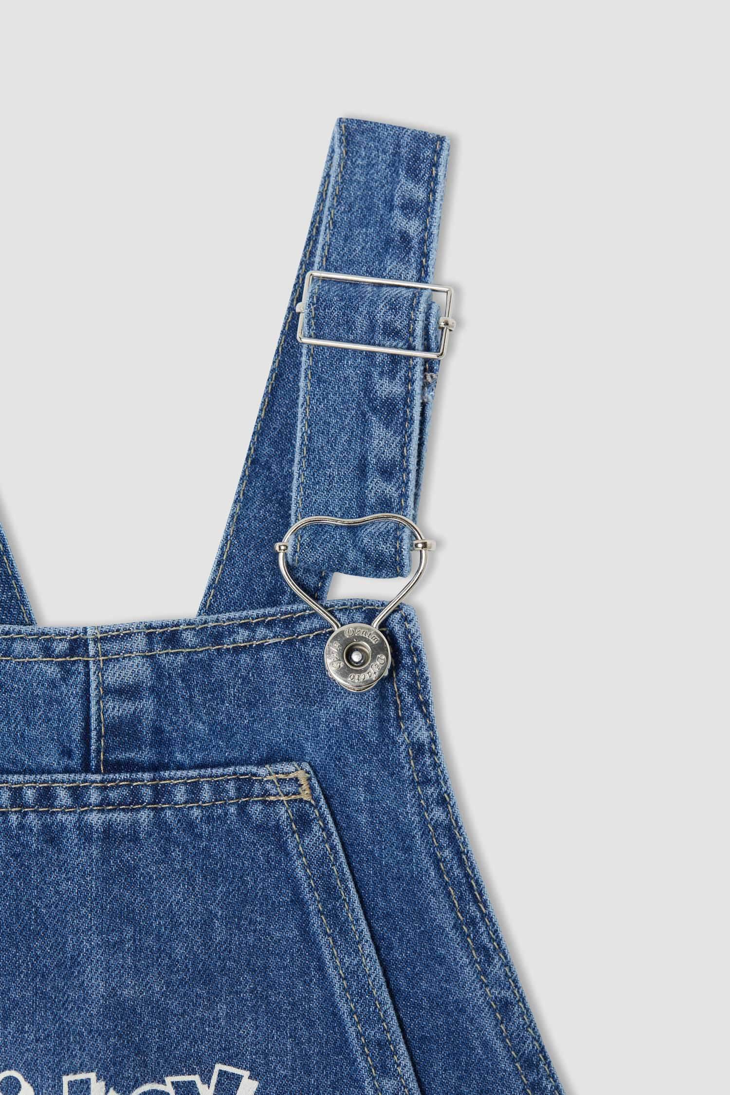 Kız Çocuk Minnie Mouse Lisanslı Jean Salopet