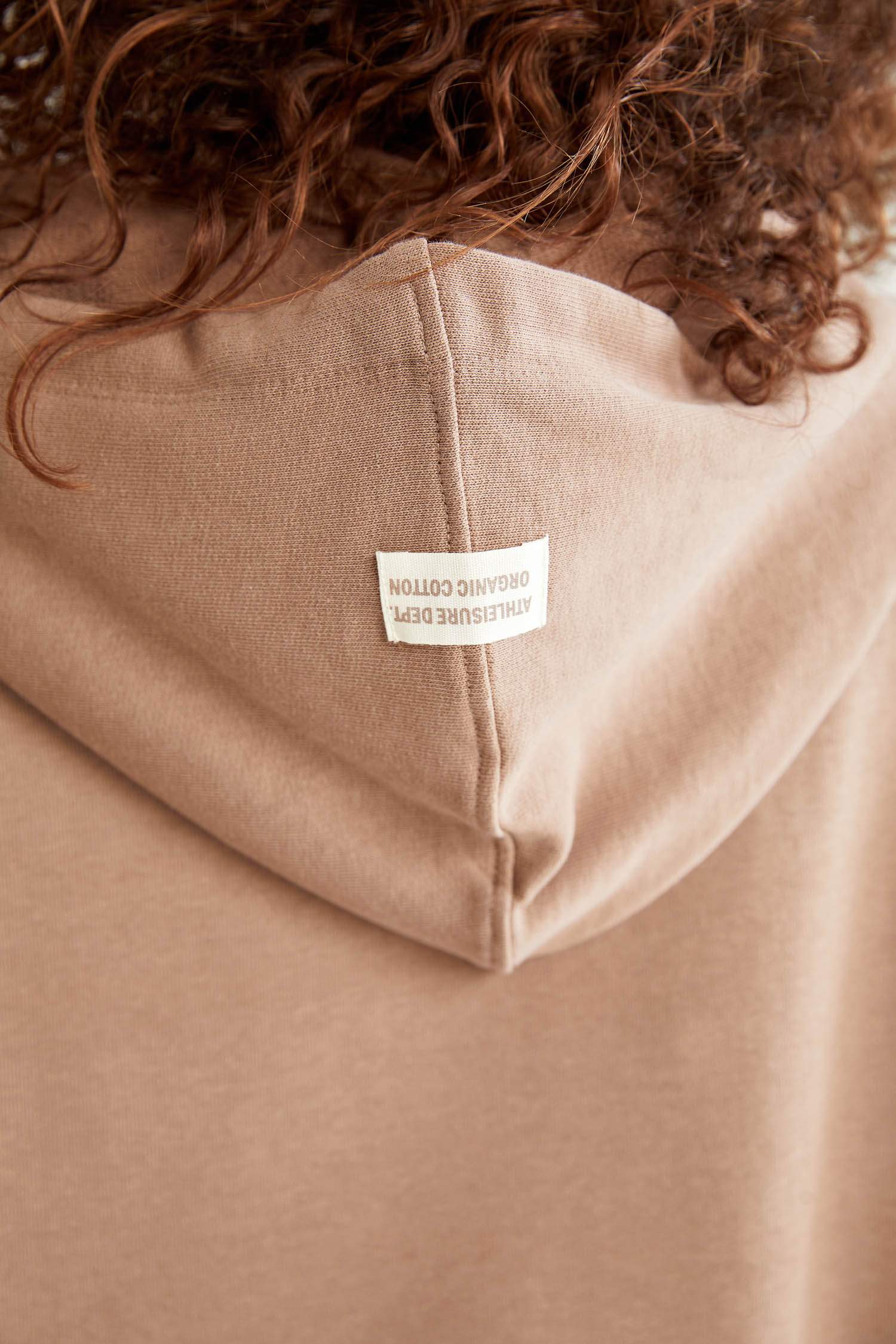 Slogan Baskılı Organik Pamuklu Cepli Kapüşonlu Oversize Fit Sweatshirt