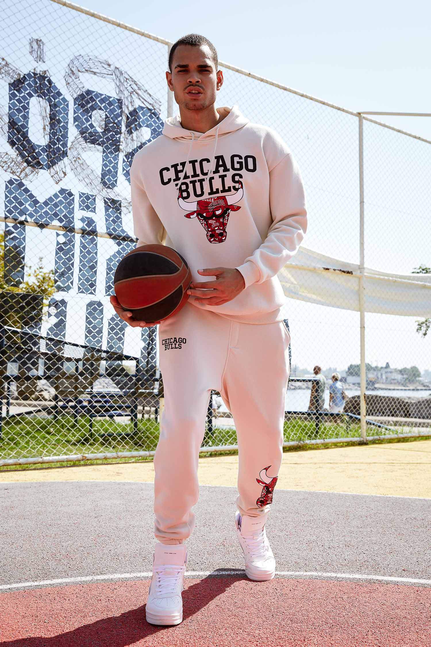 NBA Chicago Bulls Lisanslı Regular Fit Pamuklu Jogger Eşofman Altı