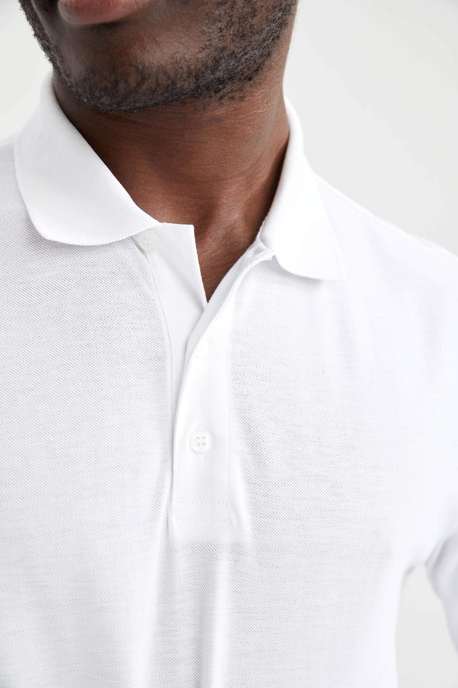 Slim Fit Polo Yaka Basic Uzun Kollu Tişört