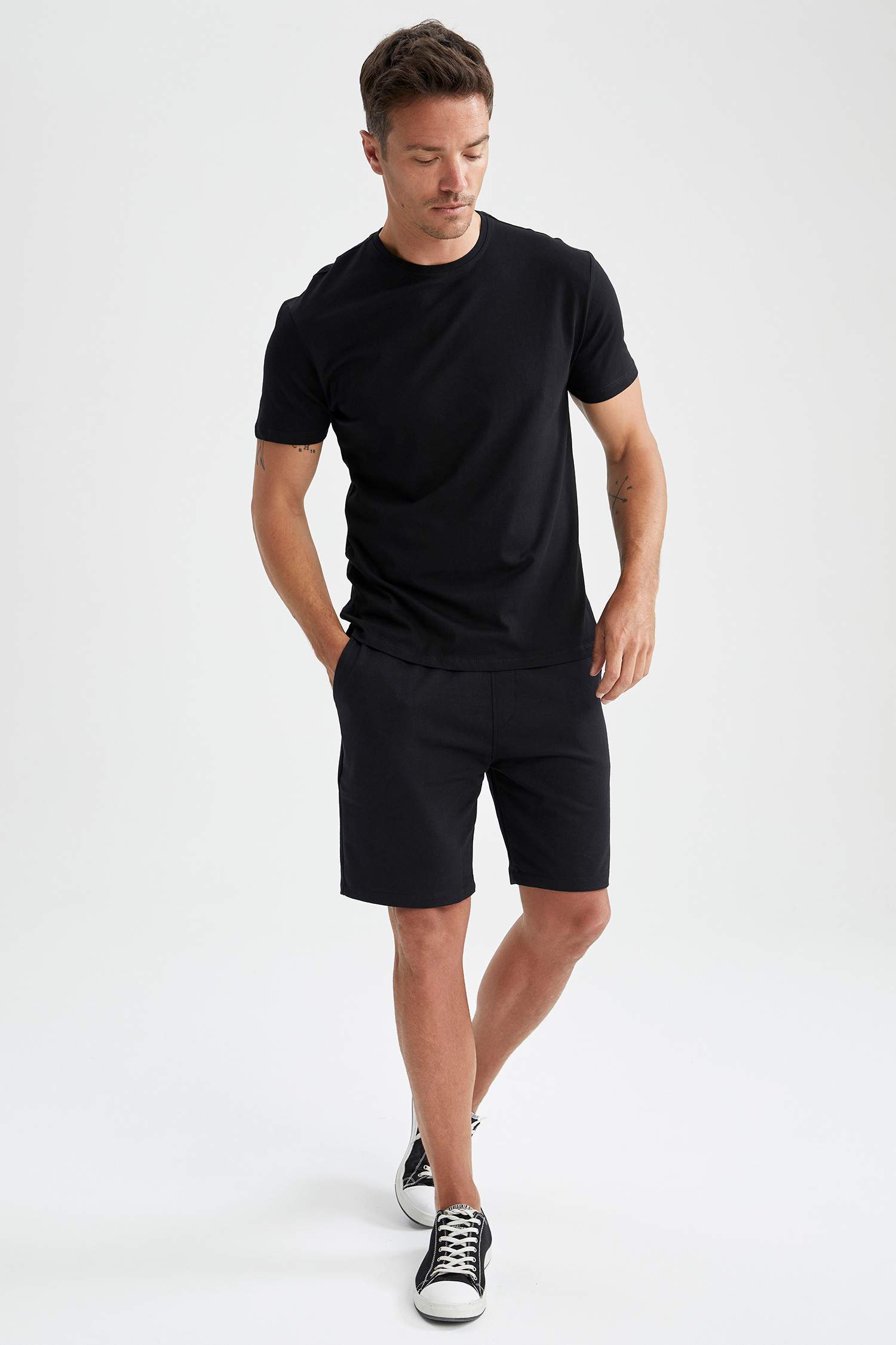 Regular Fit Bisiklet Yaka Basic 2'li Kısa Kollu Tişört