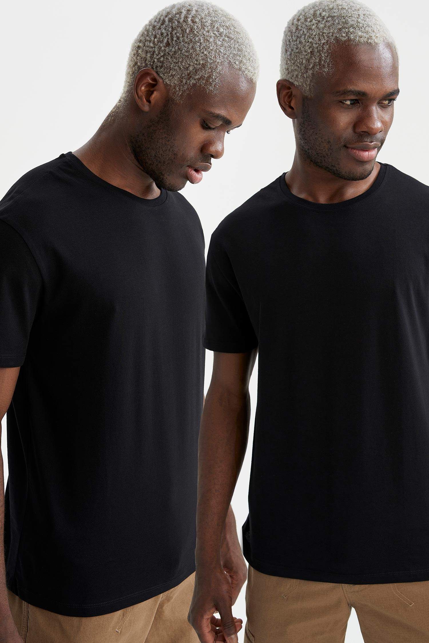Regular Fit Bisiklet Yaka Basic 2'li Kısa Kollu Tişört