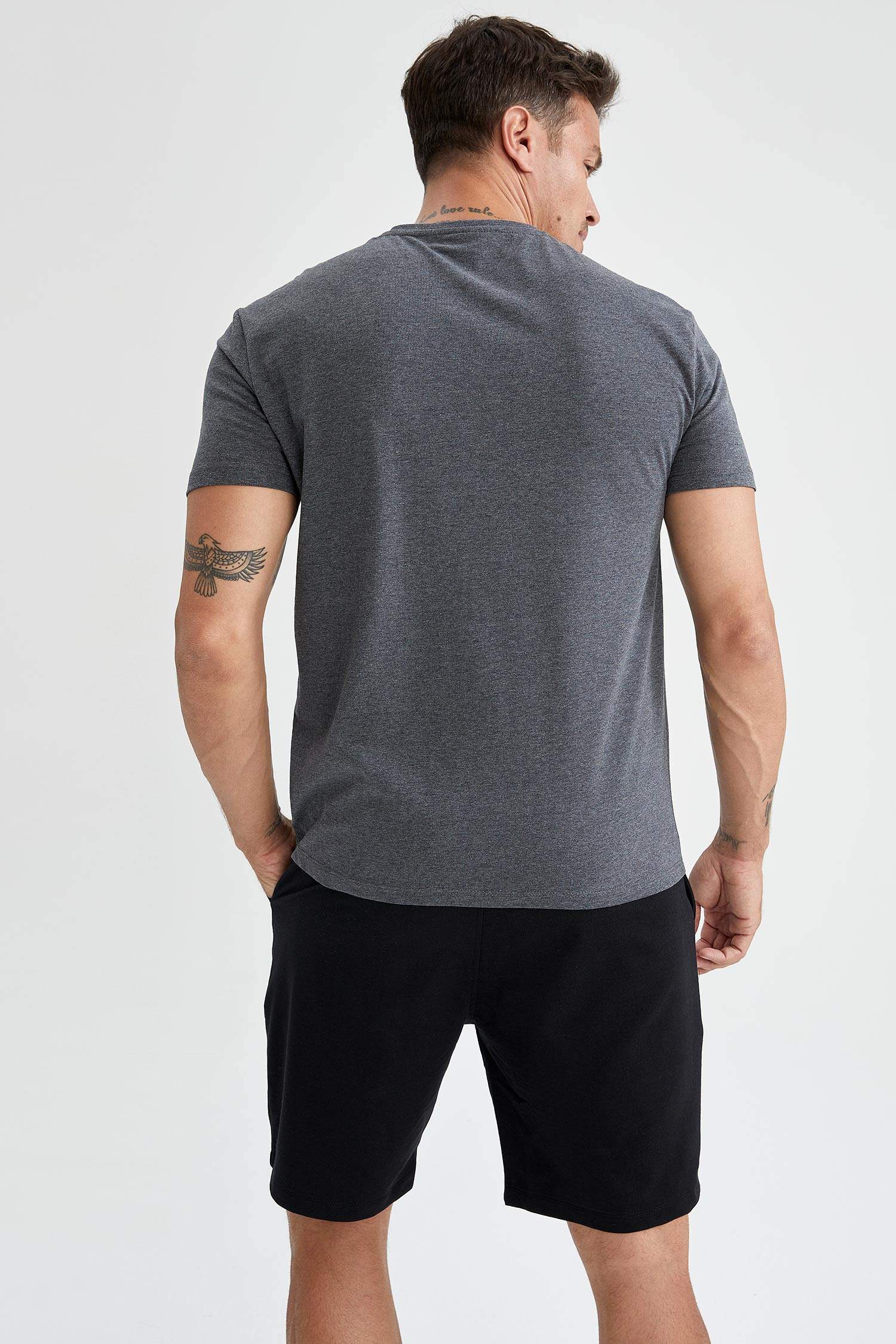 Regular Fit Bisiklet Yaka Basic 2'li Kısa Kollu Tişört