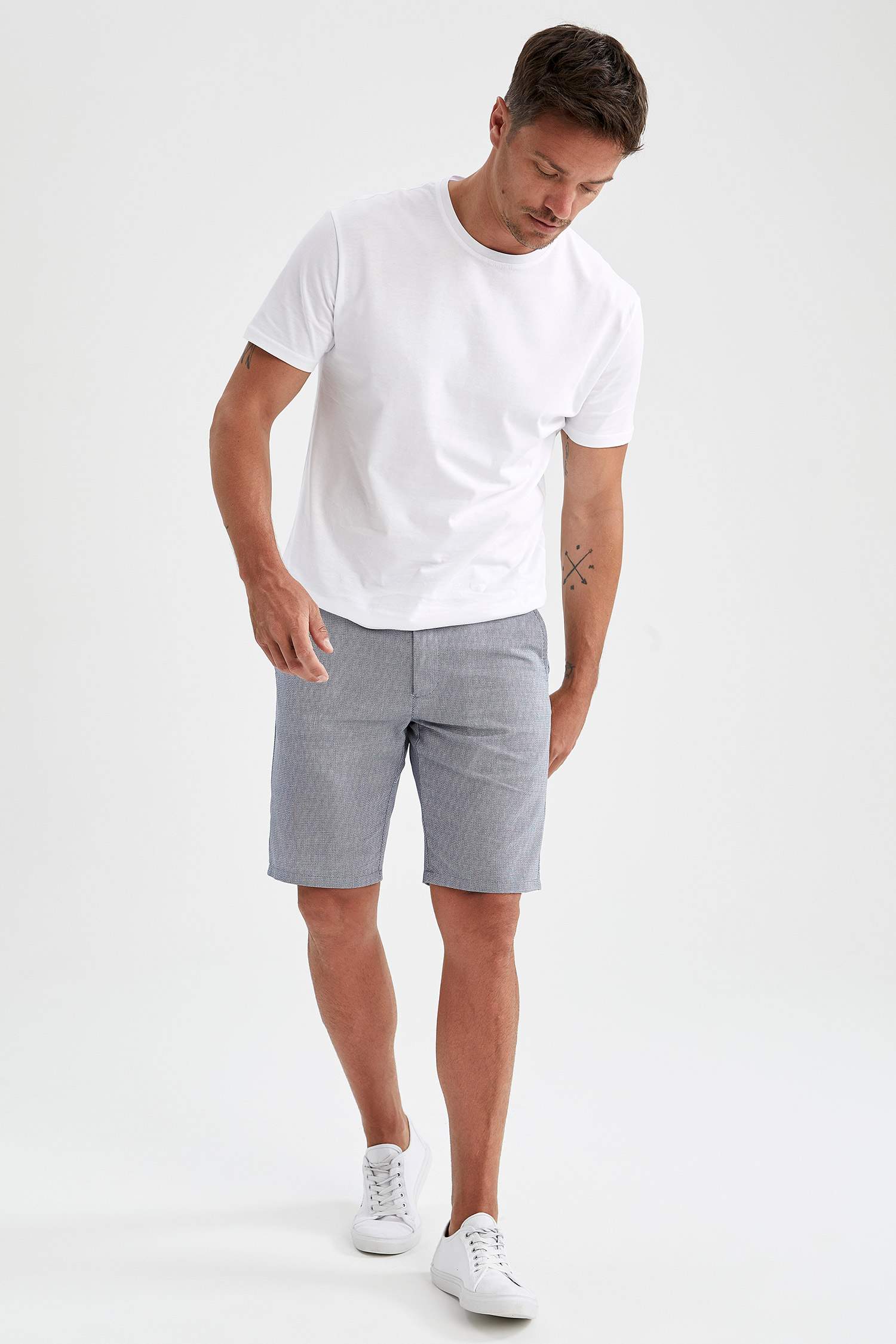 Regular Fit Bisiklet Yaka Basic 2'li Kısa Kollu Tişört