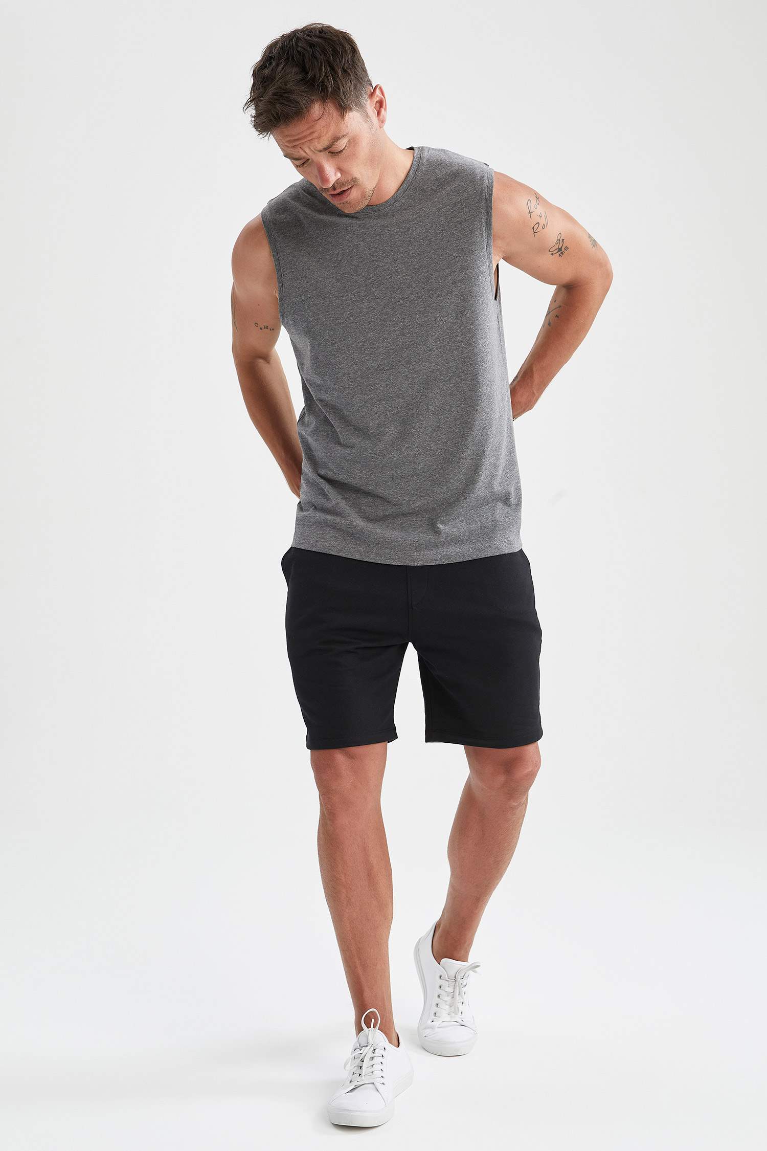 Regular Fit Şort ve Atlet Takımı