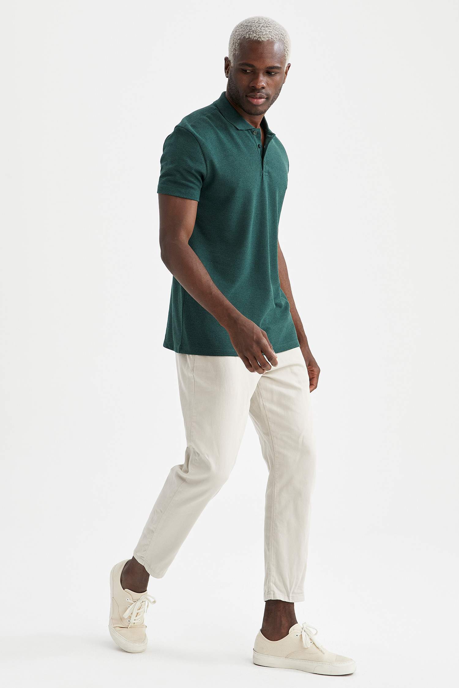 Regular Fit Polo Yaka Basic Kısa Kollu 2'li Tişört