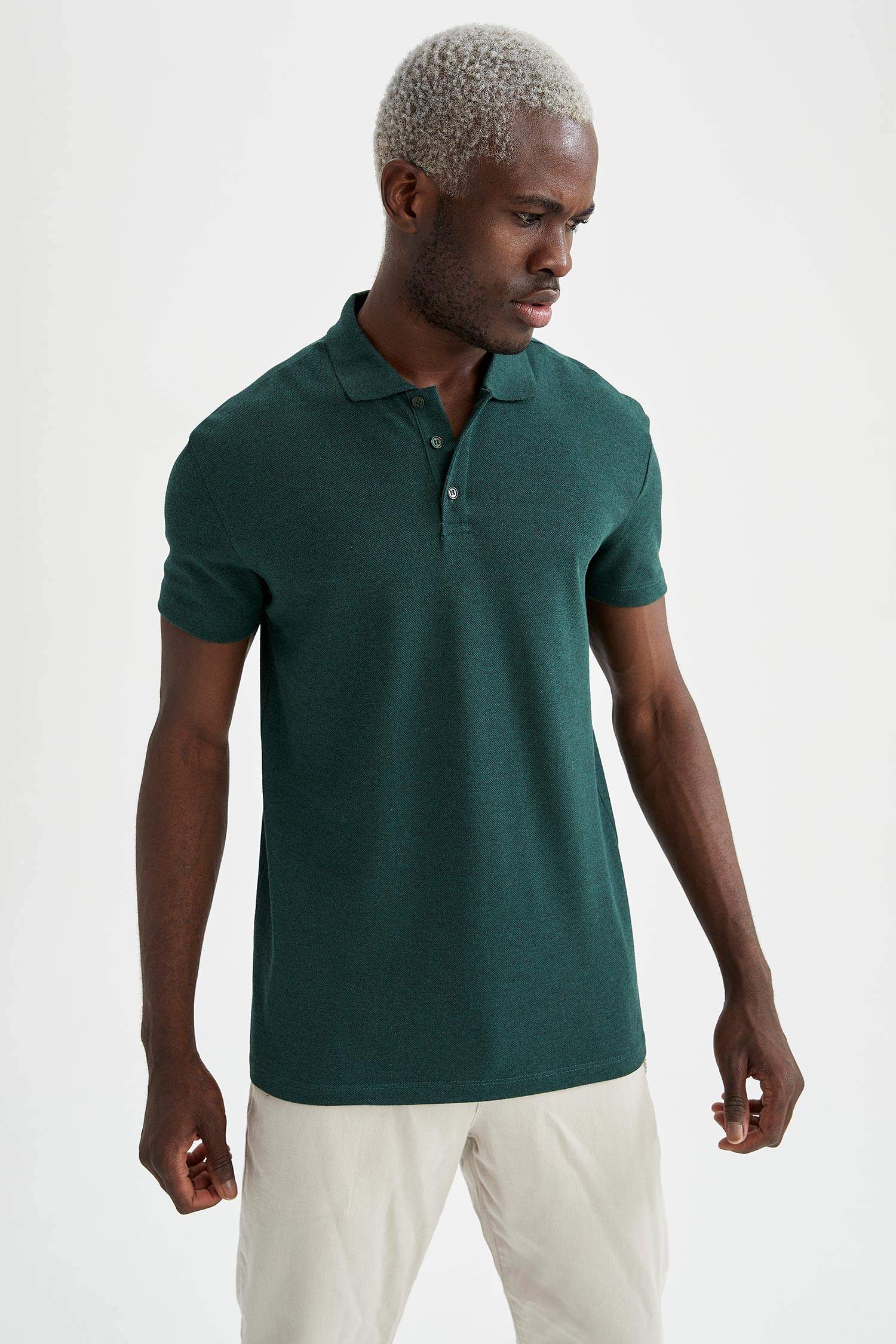 Regular Fit Polo Yaka Basic Kısa Kollu 2'li Tişört