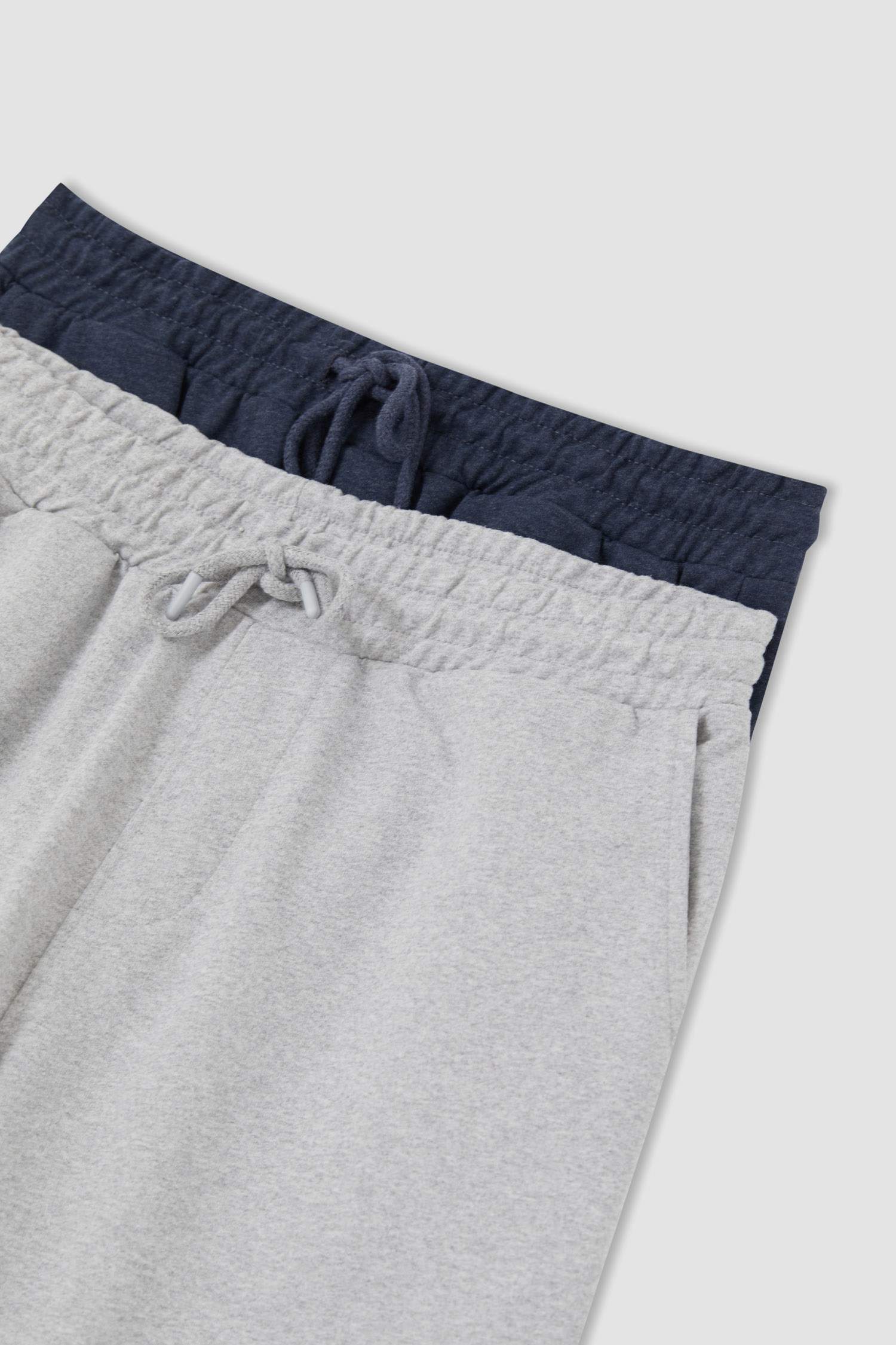 Beli Bağcıklı Basic 2'li Kapri Şort