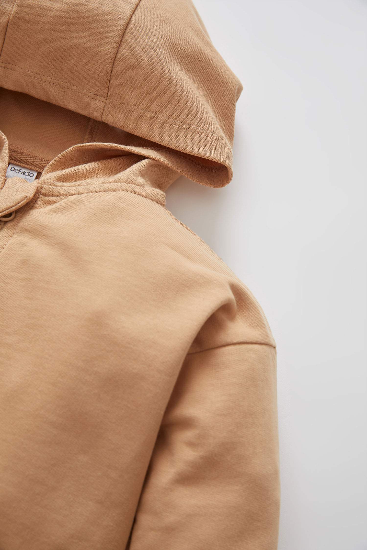 Kız Bebek Basic Kapüşonlu Sweat Hırka