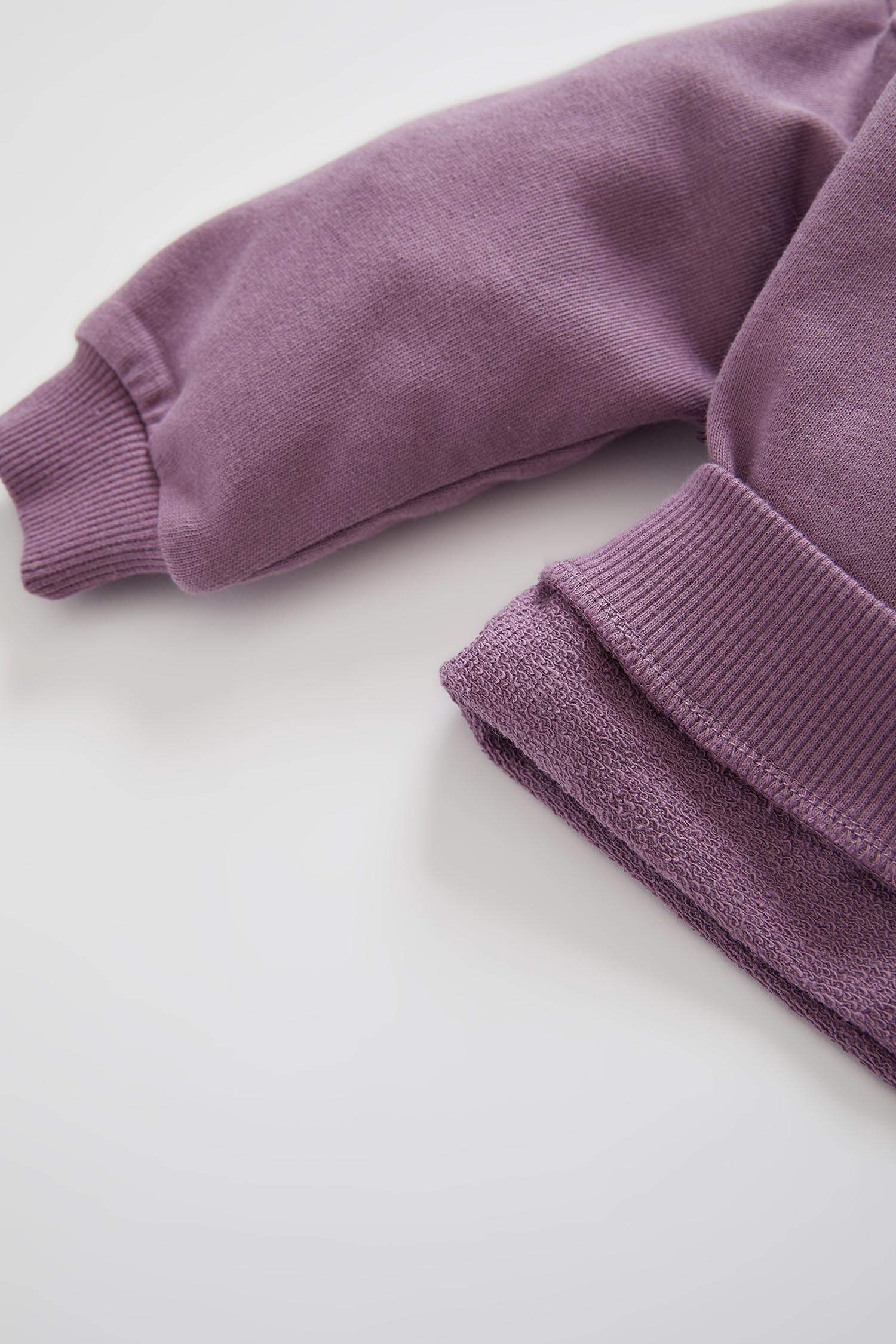 Kız Bebek Regular Fit Bisiklet Yaka Yıldız Baskılı Pamuklu Sweatshirt