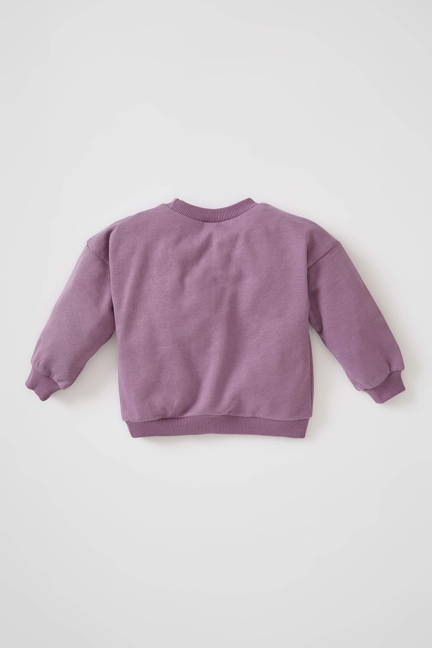 Kız Bebek Regular Fit Bisiklet Yaka Yıldız Baskılı Pamuklu Sweatshirt