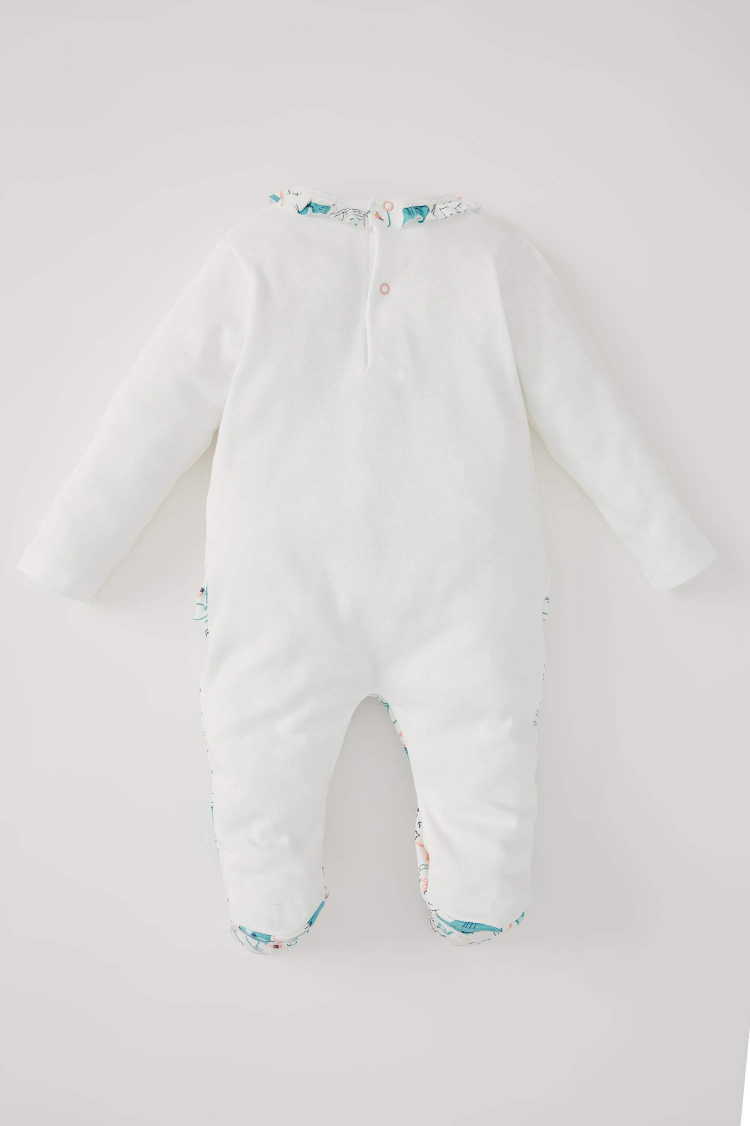 Kız Bebek Pamuklu Uzun Kollu Çıtçıtlı Tulum