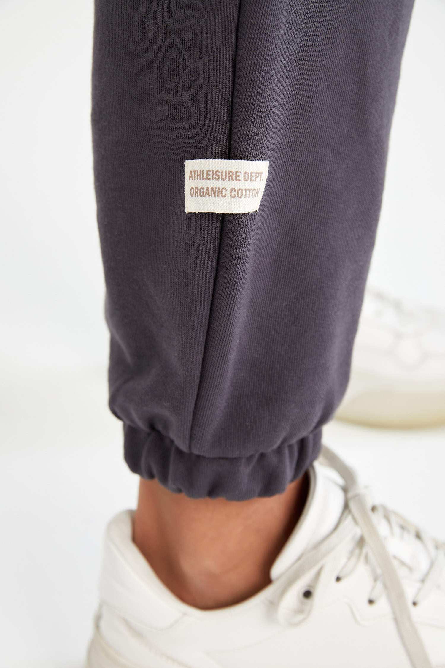 Organik Pamuklu Slogan Baskılı Relax Fit İçi Yumuşak Tüylü Jogger Eşofman Altı