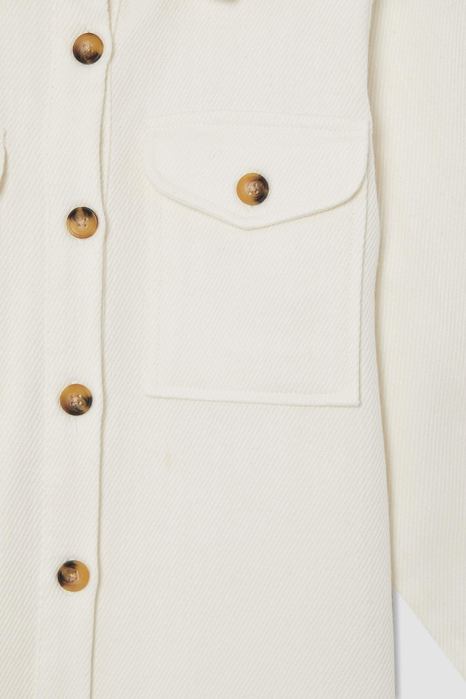 Kız Çocuk Relax Fit Basic Uzun Kollu Twill Ceket Gömlek