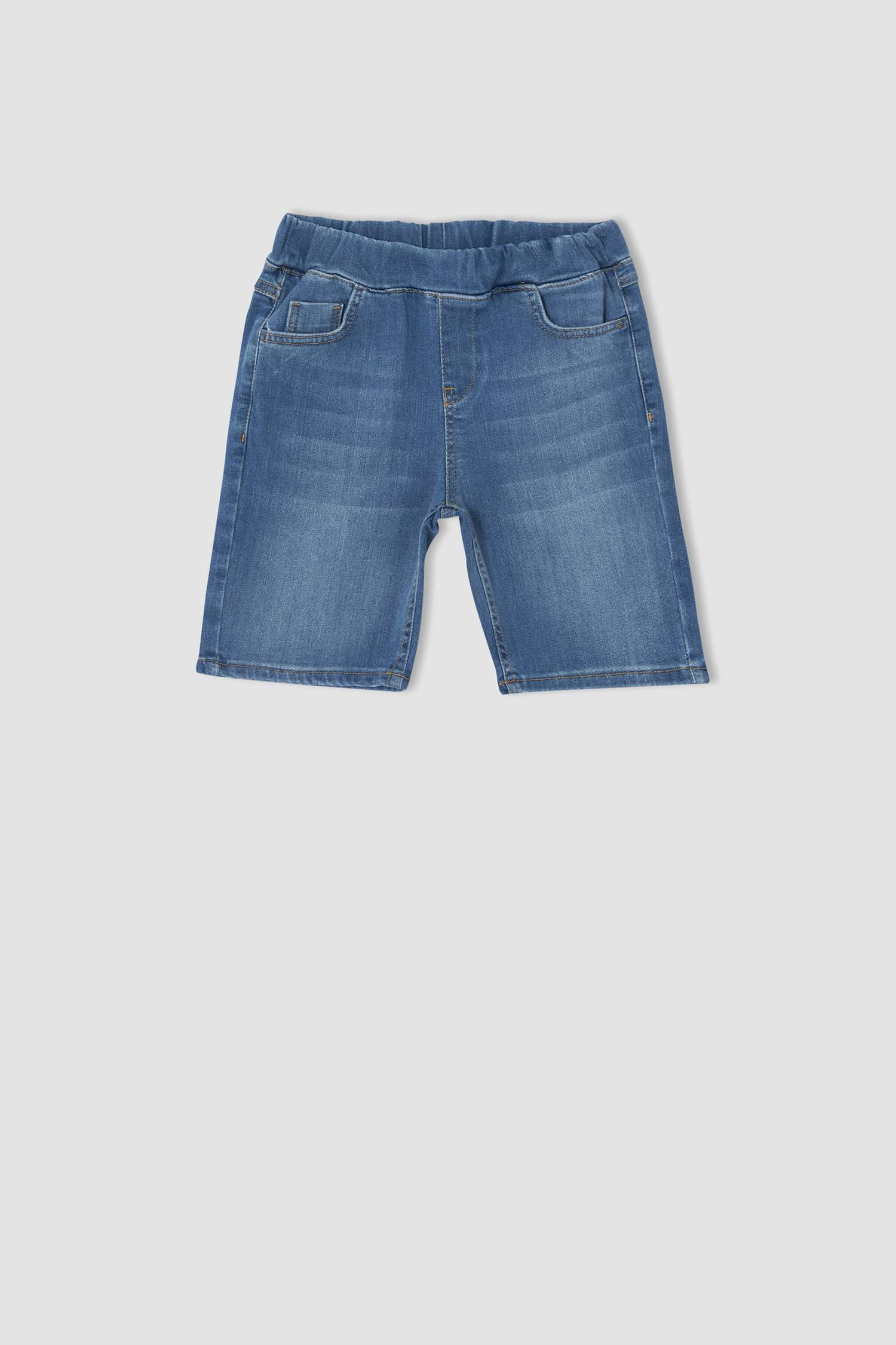 Erkek Çocuk Regular Fit Esnek Belli Jean Bermuda Şort
