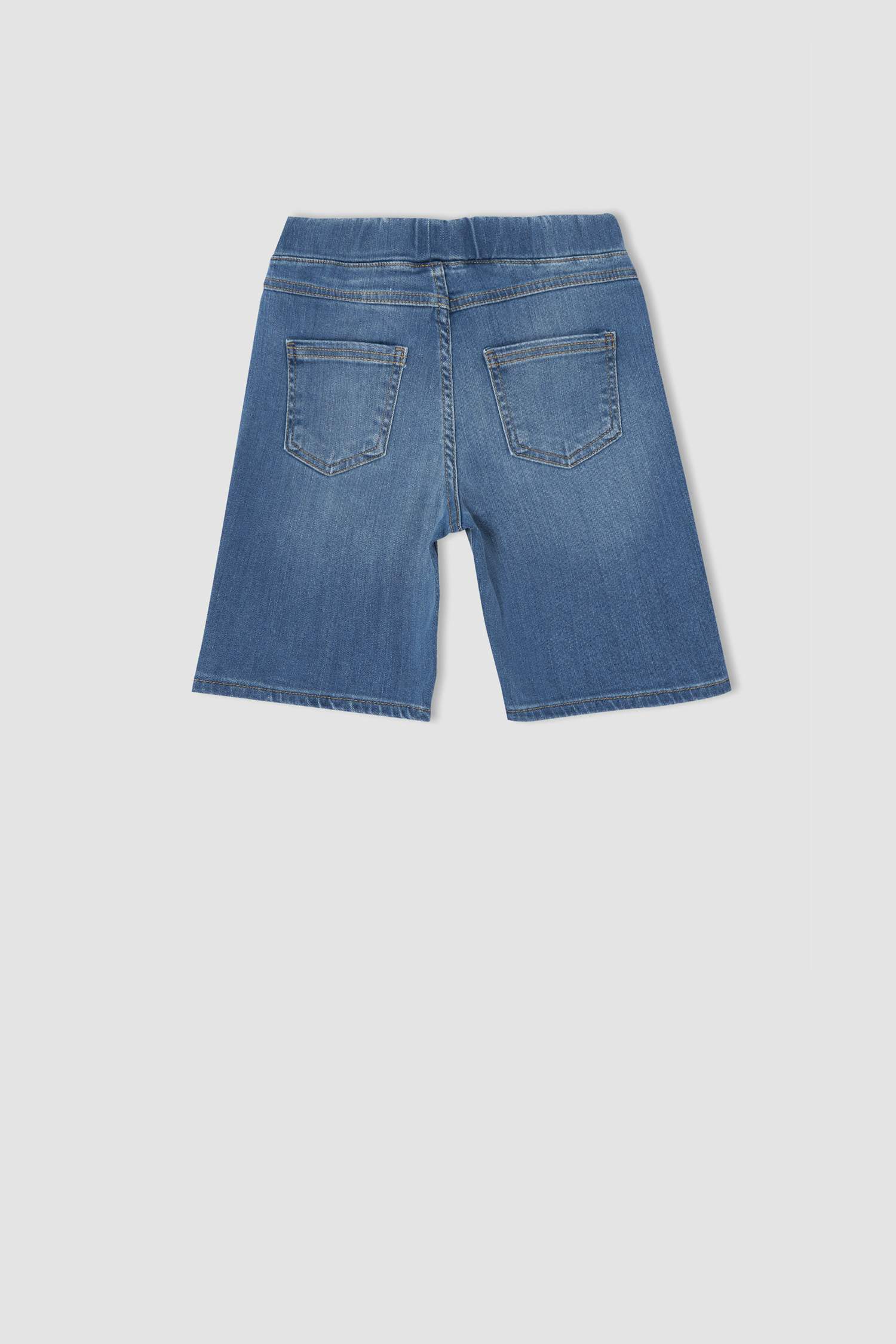 Erkek Çocuk Regular Fit Esnek Belli Jean Bermuda Şort