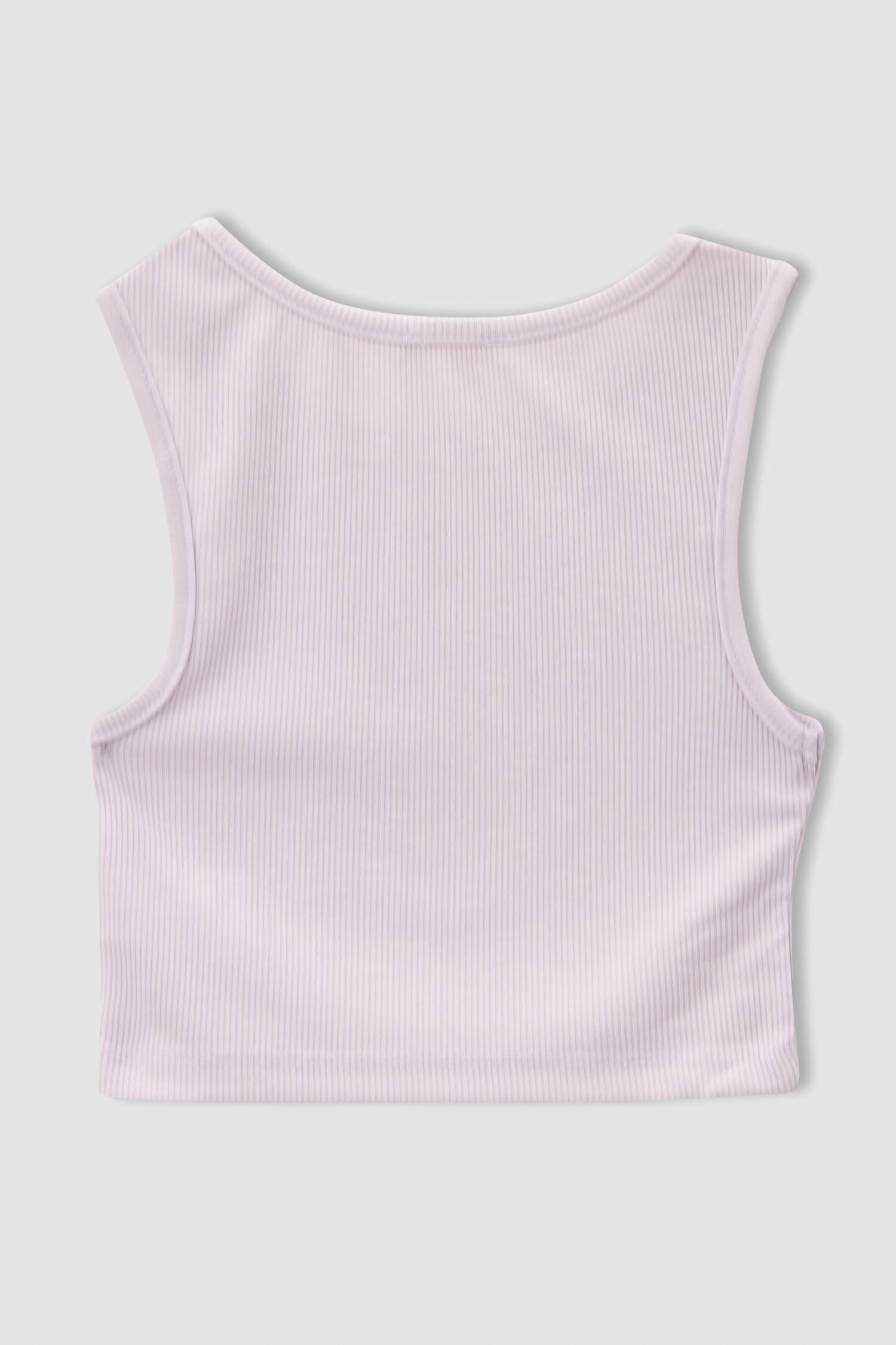 Kız Çocuk Basic Esnek Dokulu 2'li Crop Atlet
