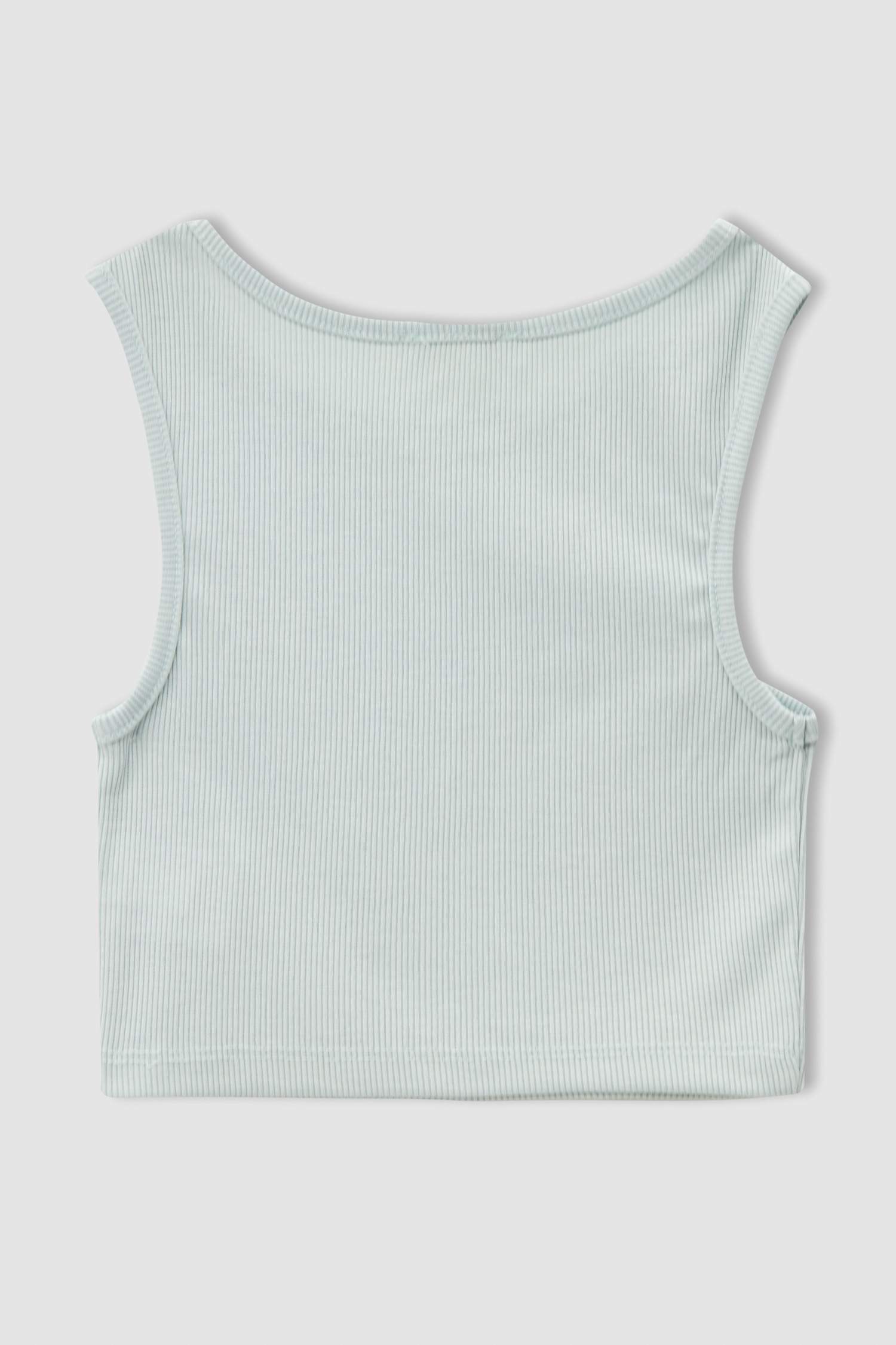 Kız Çocuk Basic Esnek Dokulu 2'li Crop Atlet