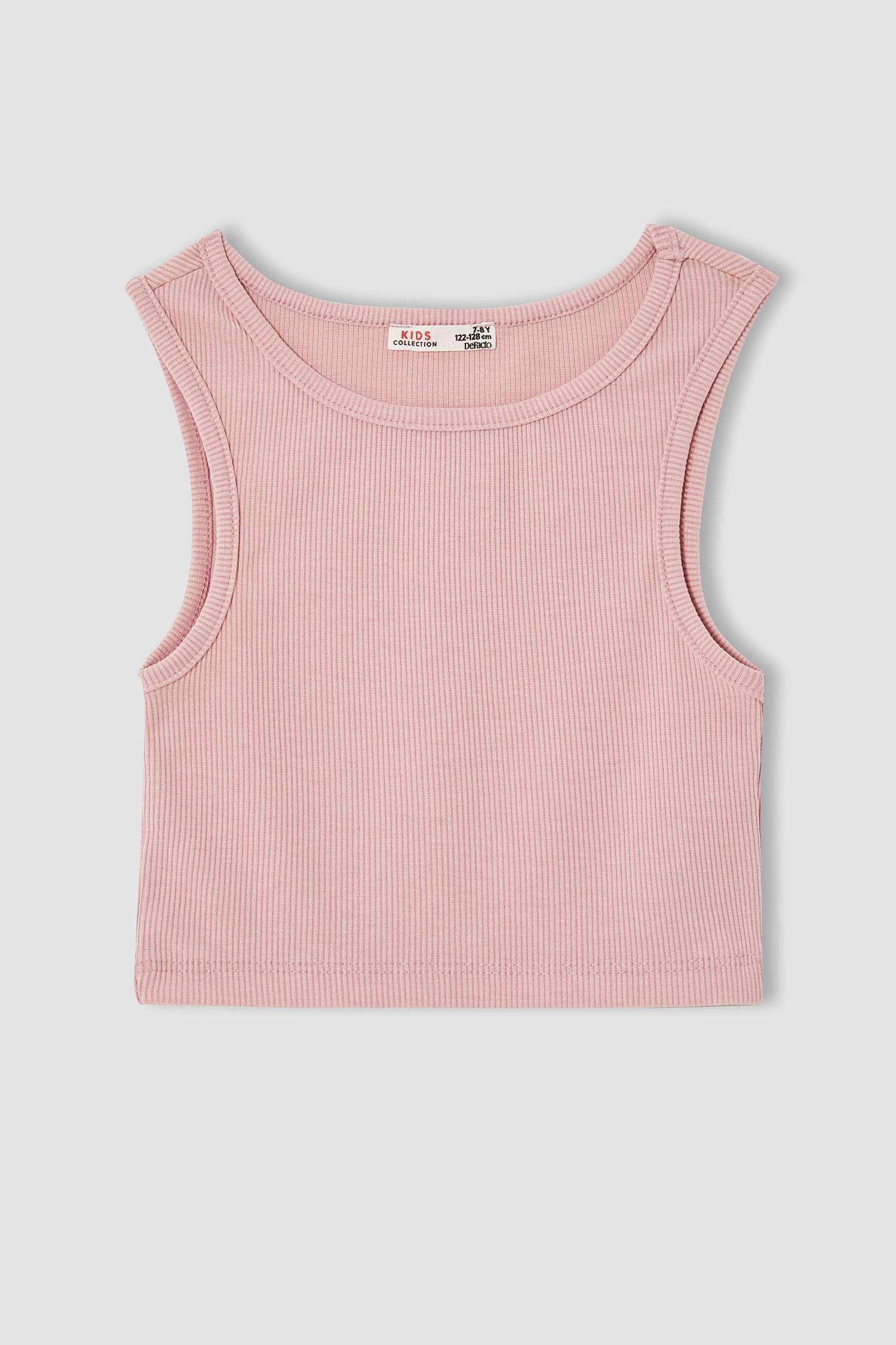 Kız Çocuk Basic Esnek Dokulu 2'li Crop Atlet