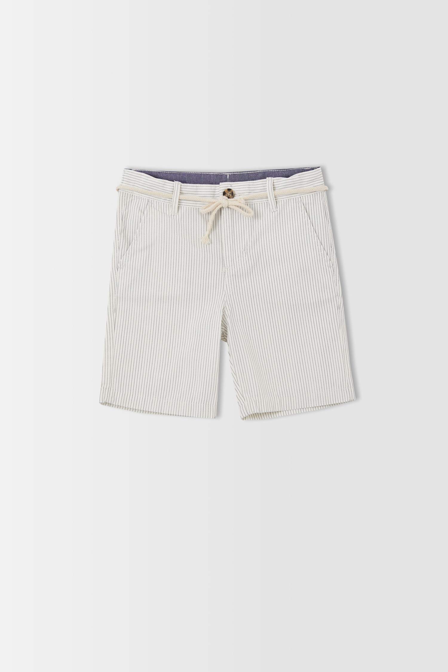 Erkek Çocuk Çizgili Regular Fit Bermuda Şort