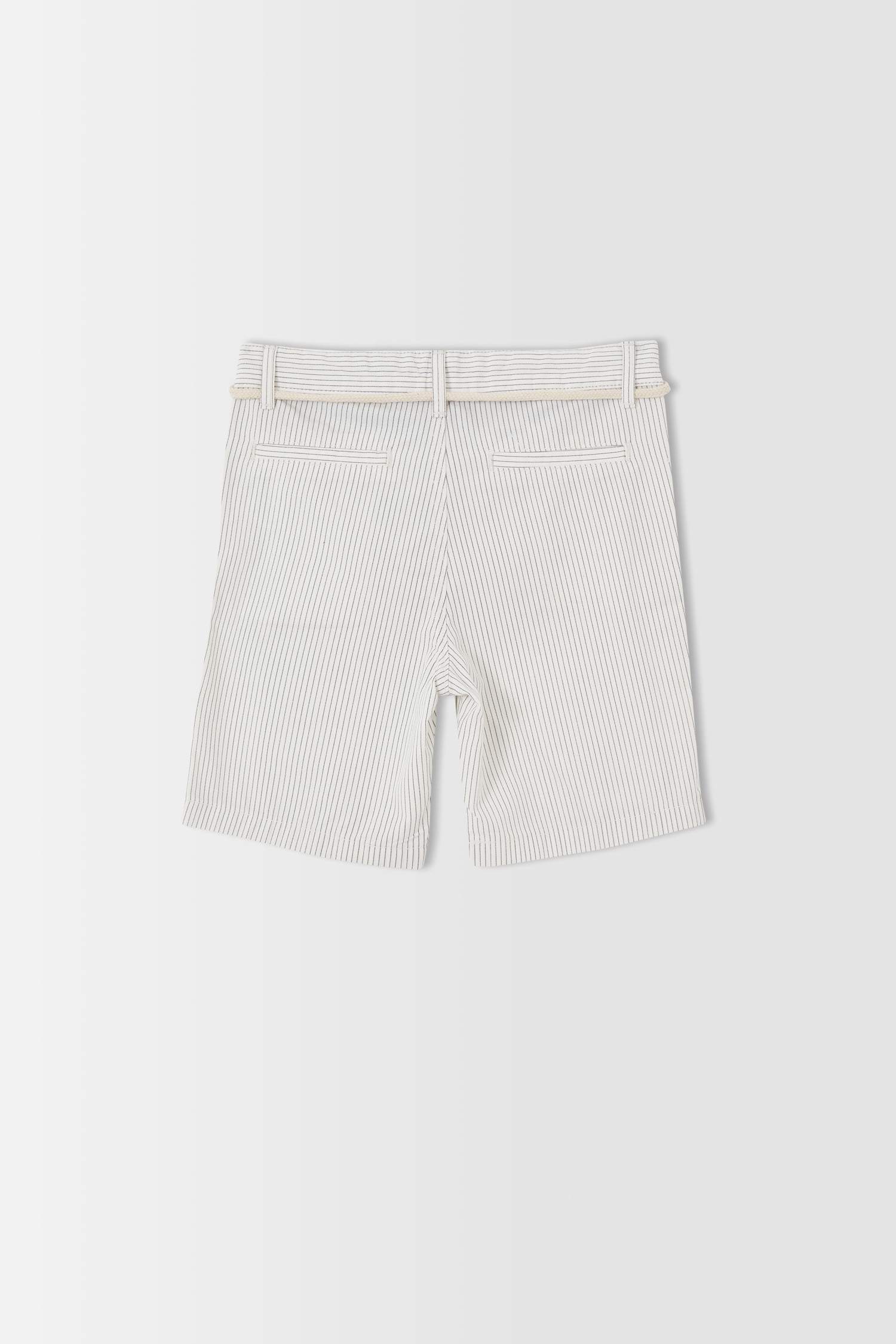 Erkek Çocuk Çizgili Regular Fit Bermuda Şort